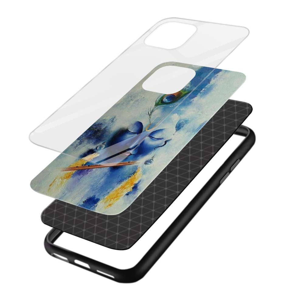 Buy God Krishna Glass Back Phone Case/Cover Online