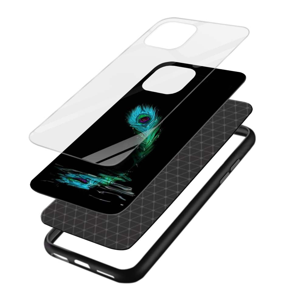 Buy Krishna Symbol Glass Back Phone Case/Cover Online