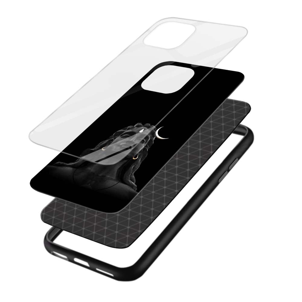 Buy God Shiv Shadow Glass Back Phone Case/Cover Online