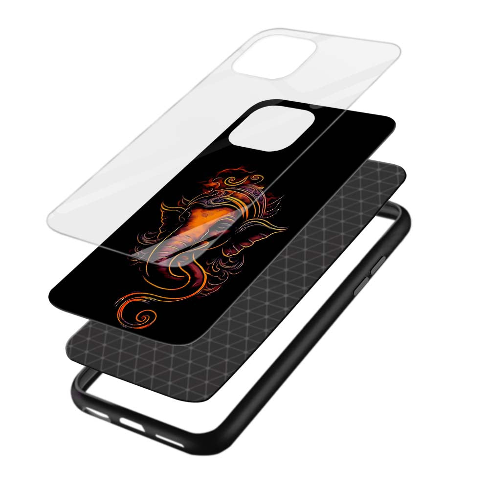 Buy God Ganpati Glass Back Phone Case/Cover Online