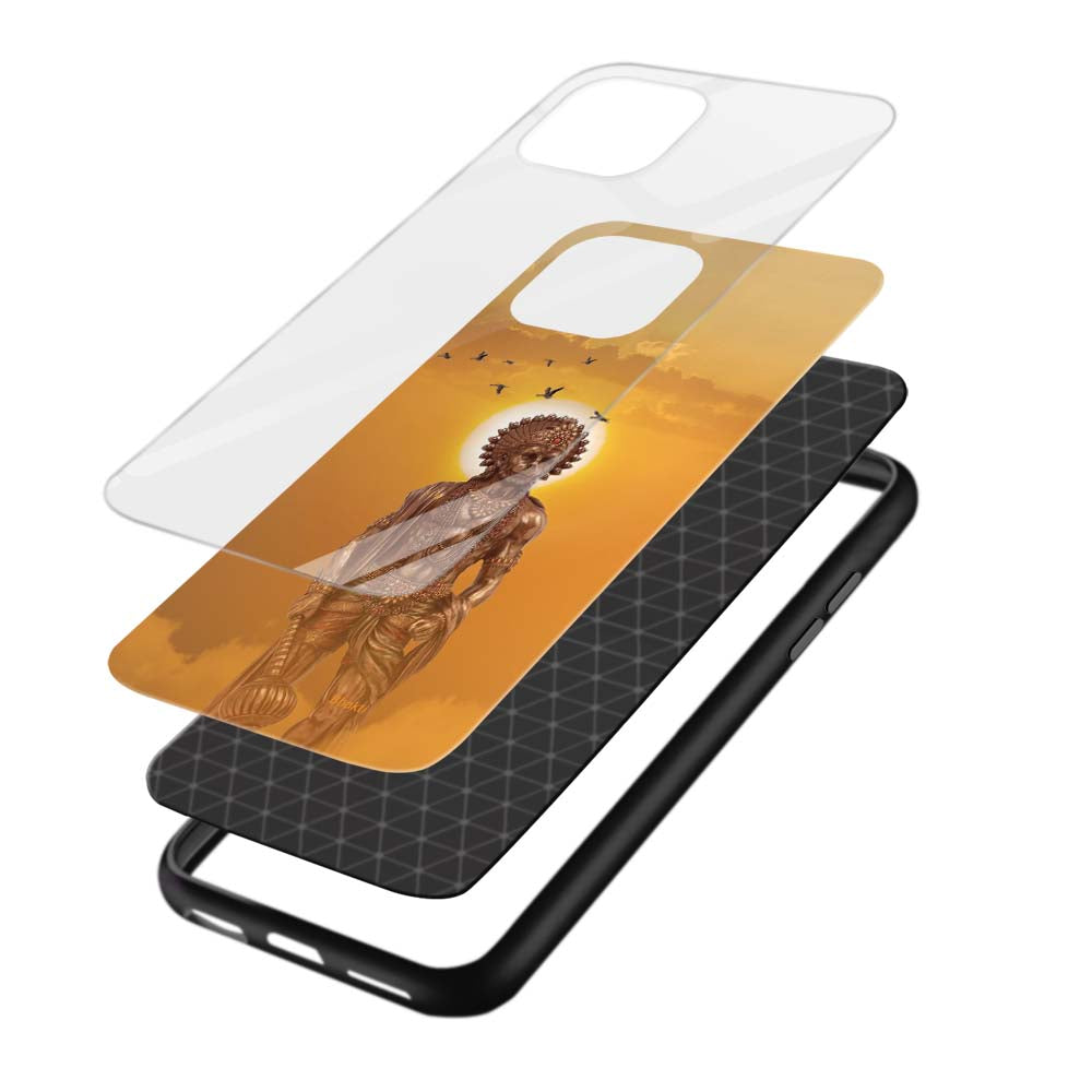 Buy Krishna In The Sky Of Sunrise Glass Back Phone Case/Cover Online