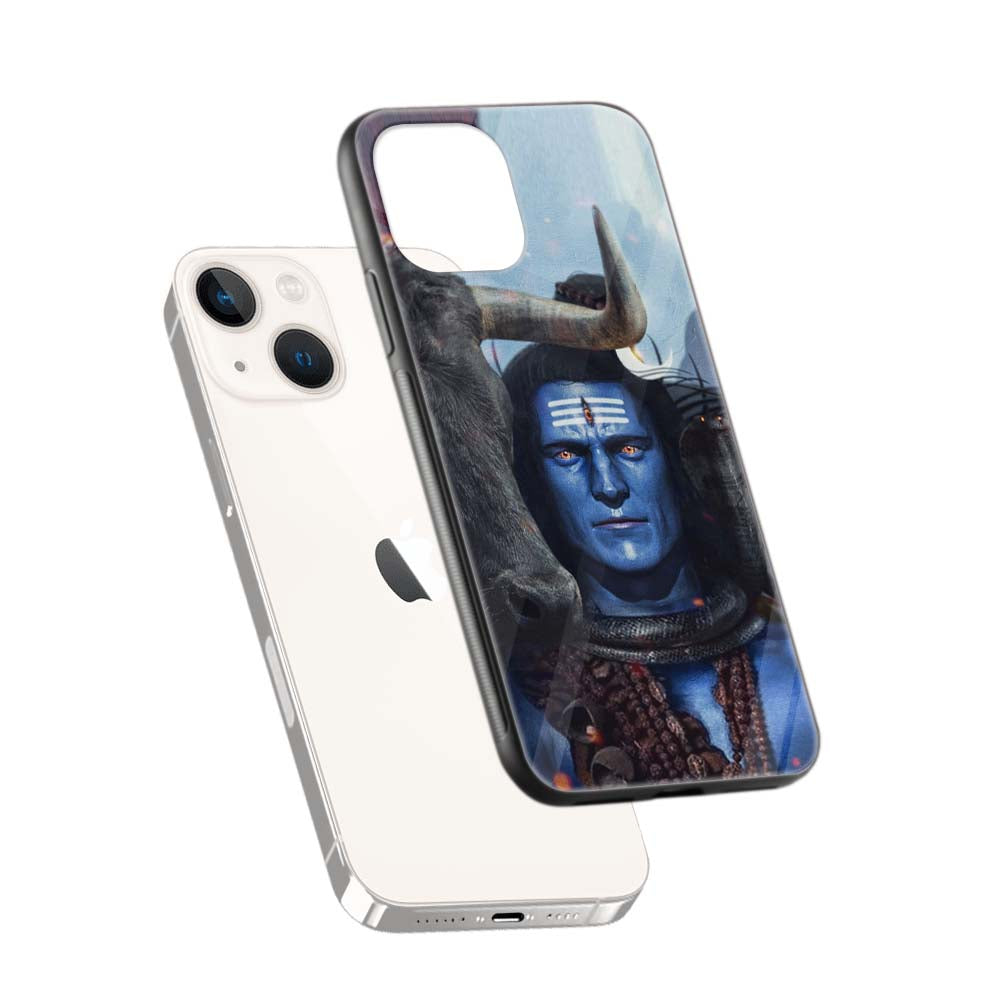 Buy Shiv With Nandi Glass Back Phone Case/Cover Online