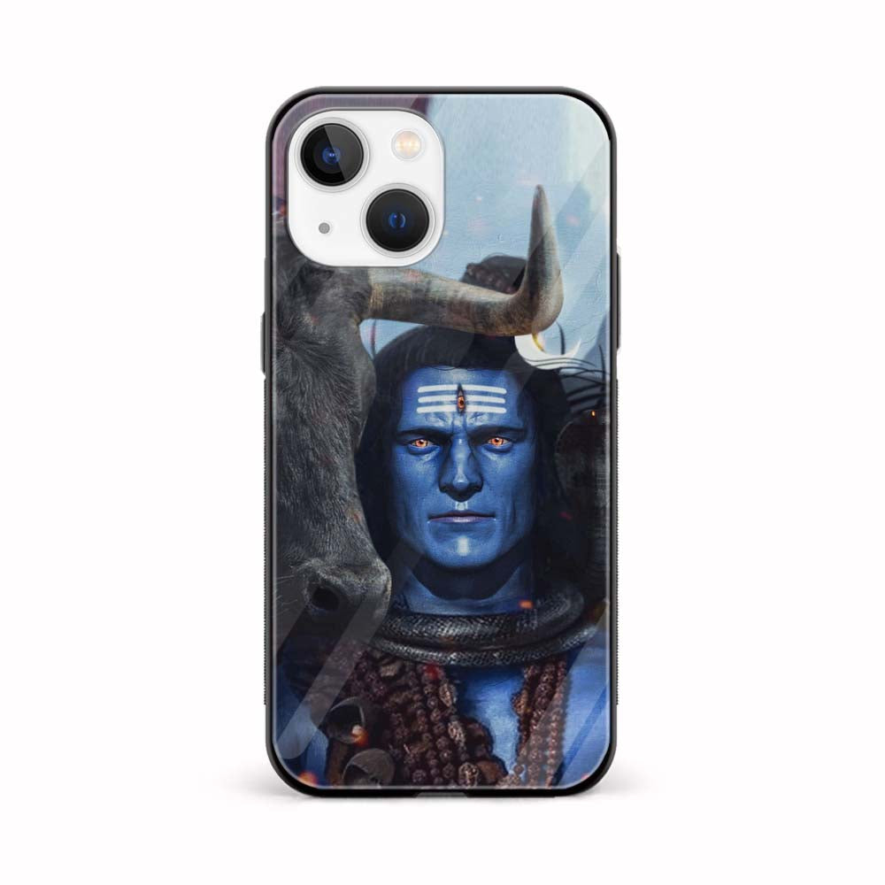 Buy Shiv With Nandi Glass Back Phone Case/Cover Online