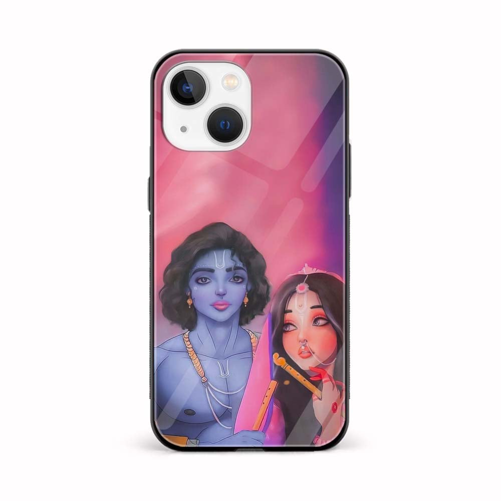 Buy Radha Krishna Love Glass Back Phone Case/Cover Online