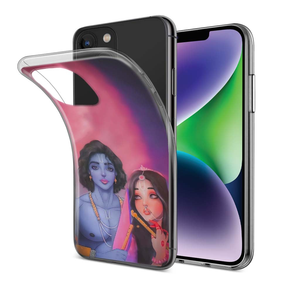 Buy Radha Krishna Love Soft Silicon Mobile Back Cover Online