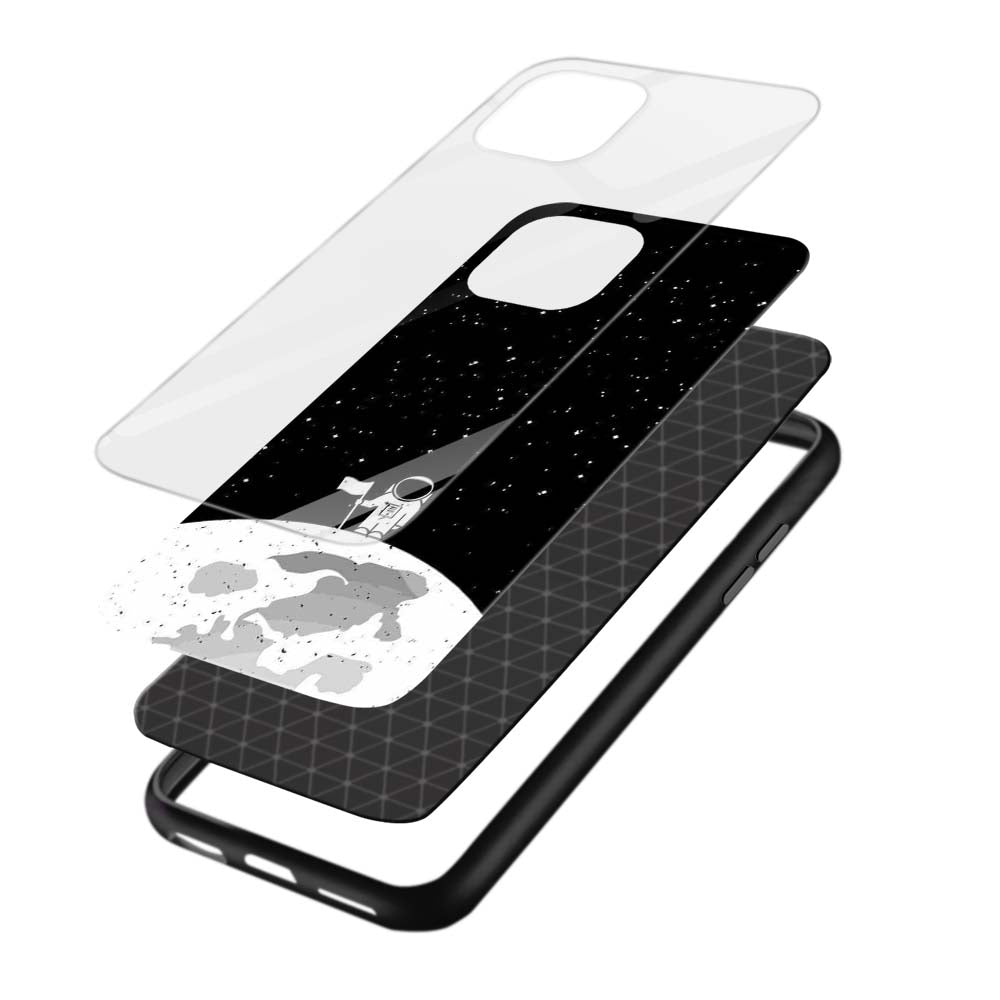 Buy White Moon Glass Back Phone Case/Cover Online