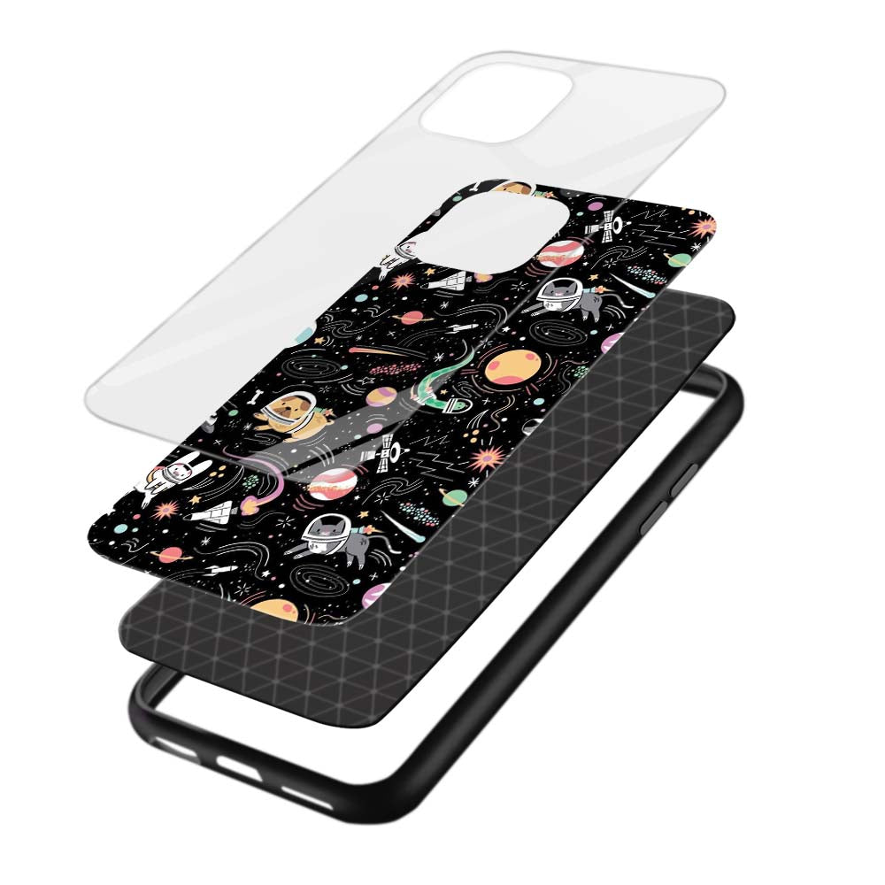 Buy Animation Space Glass Back Phone Case/Cover Online