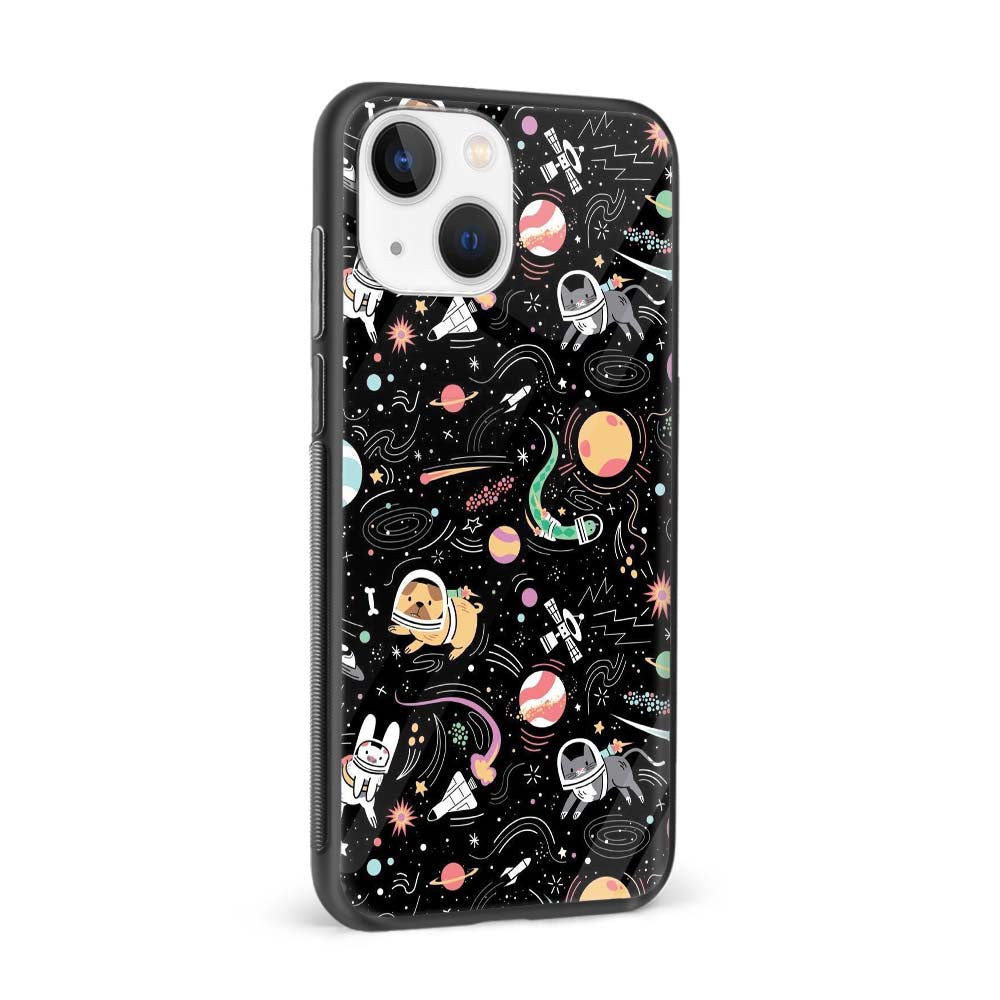 Buy Animation Space Glass Back Phone Case/Cover Online