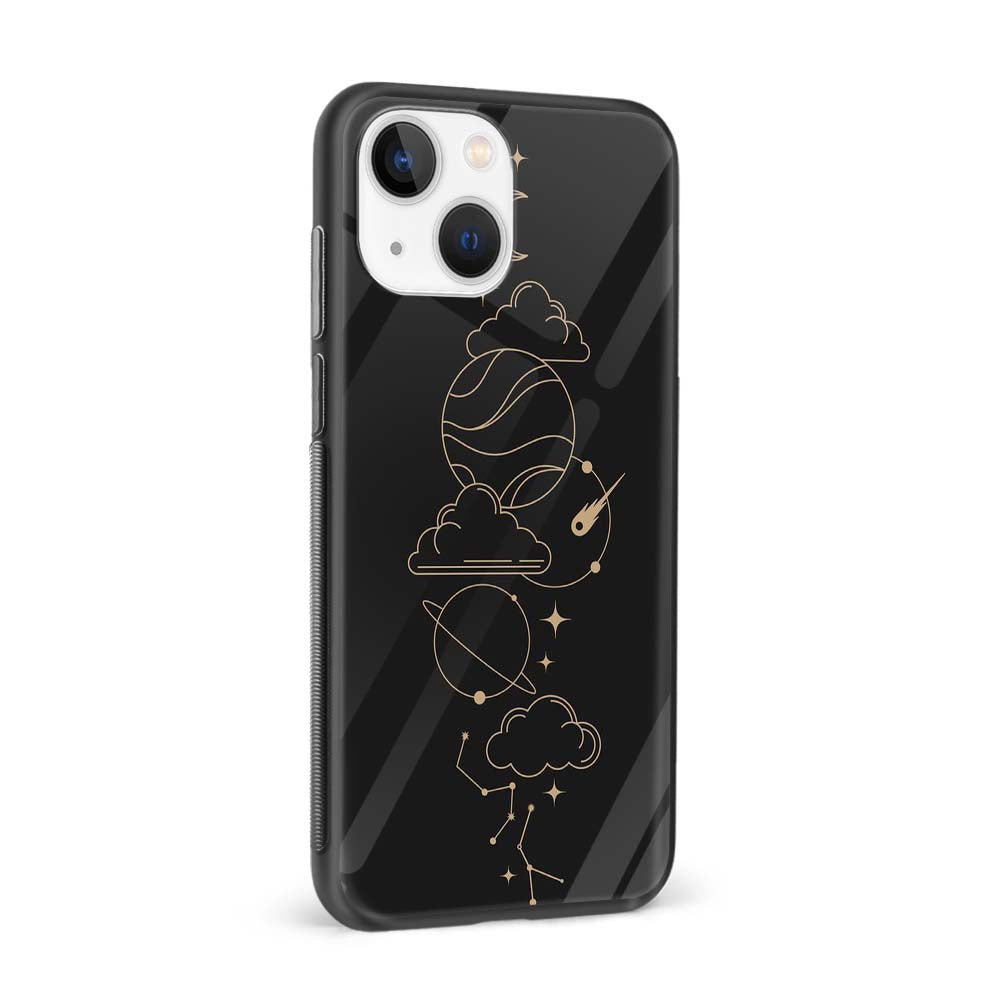 Buy Lines Space Glass Back Phone Case/Cover Online