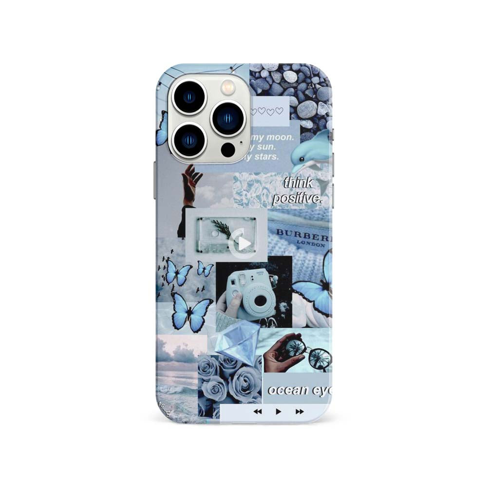 Buy Blue Music With Butterfly Hard Back Mobile Phone Case Cover Online