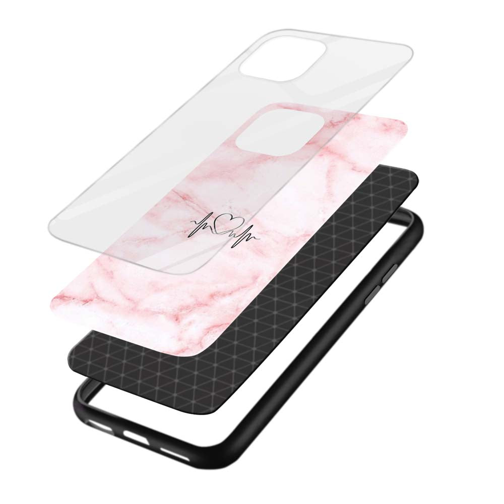 Buy Pink Heart Music Glass Back Phone Case/Cover Online