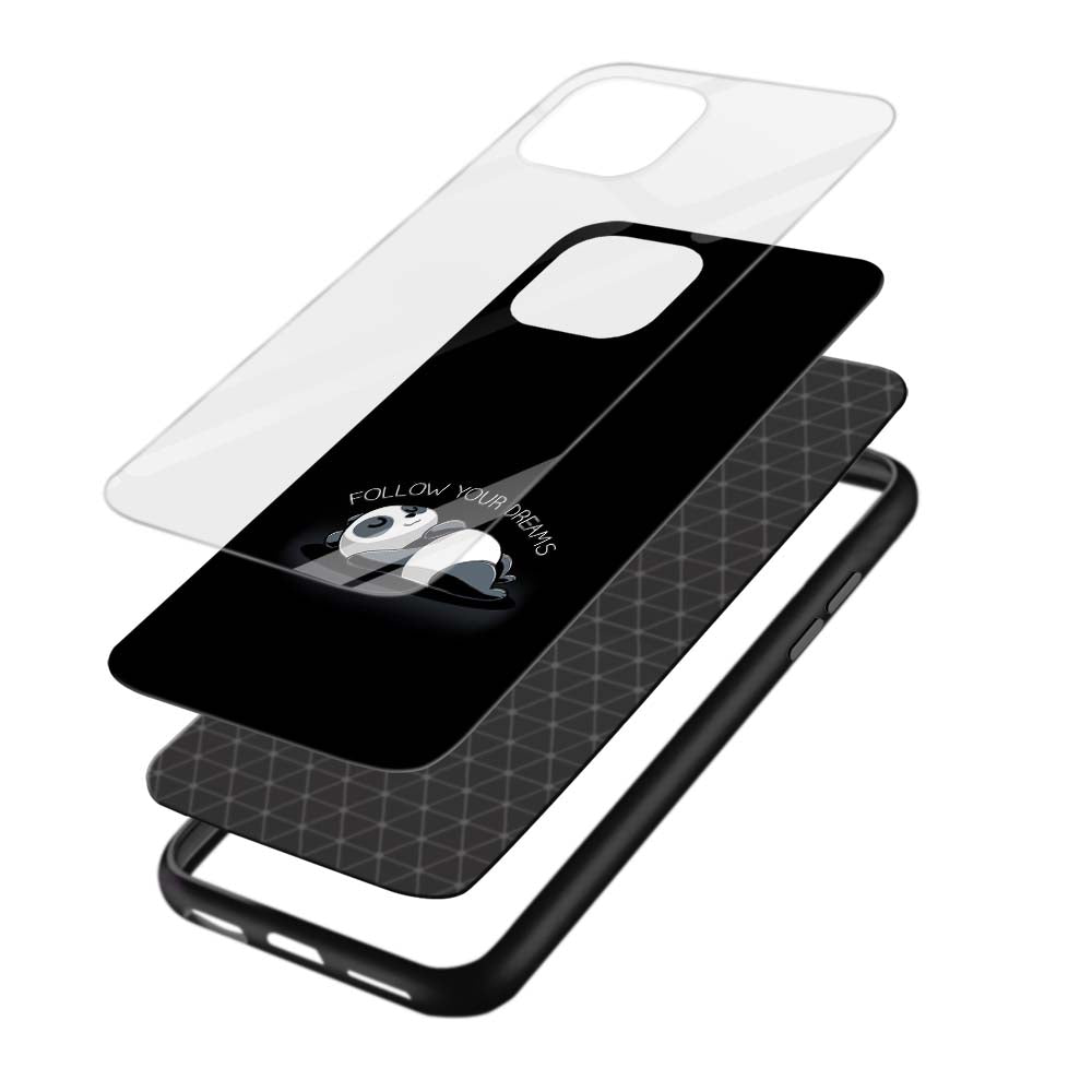 Buy Panda Sleeping Glass Back Phone Case/Cover Online