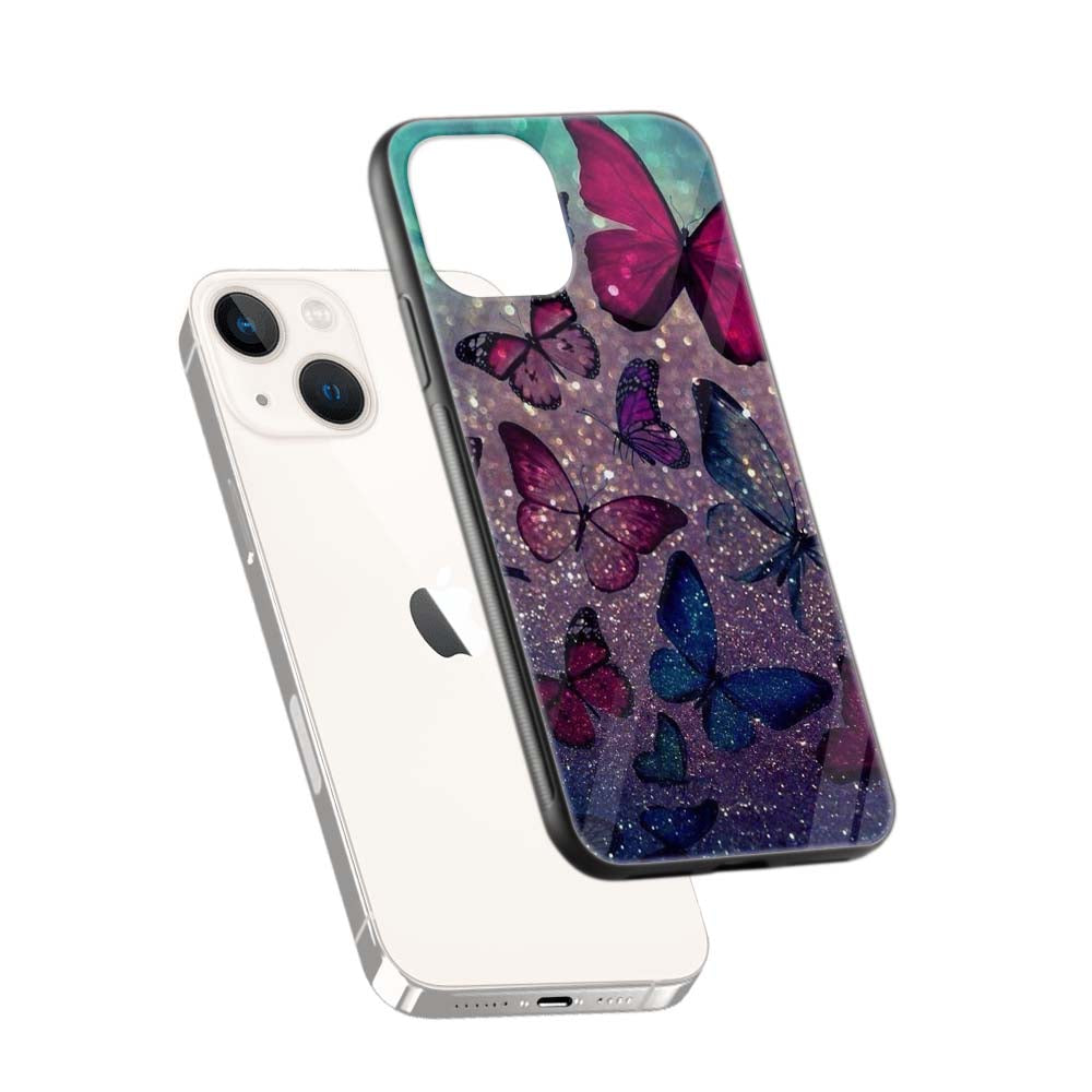 Buy Shining Butterfly Glass Back Phone Case/Cover Online