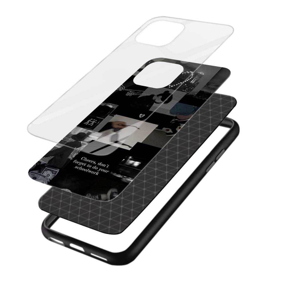 Buy Black Sad Poster Glass Back Phone Case/Cover Online