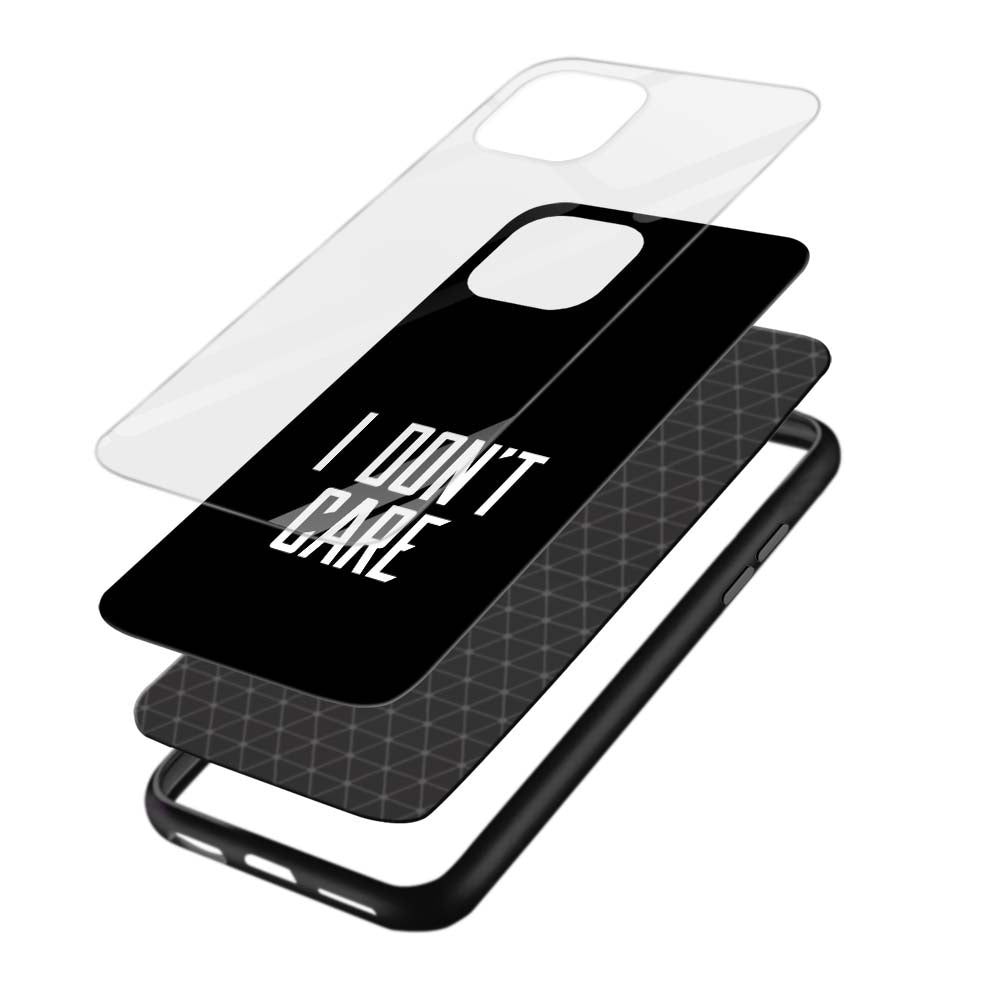 Buy I Do Not Care Glass Back Phone Case/Cover Online