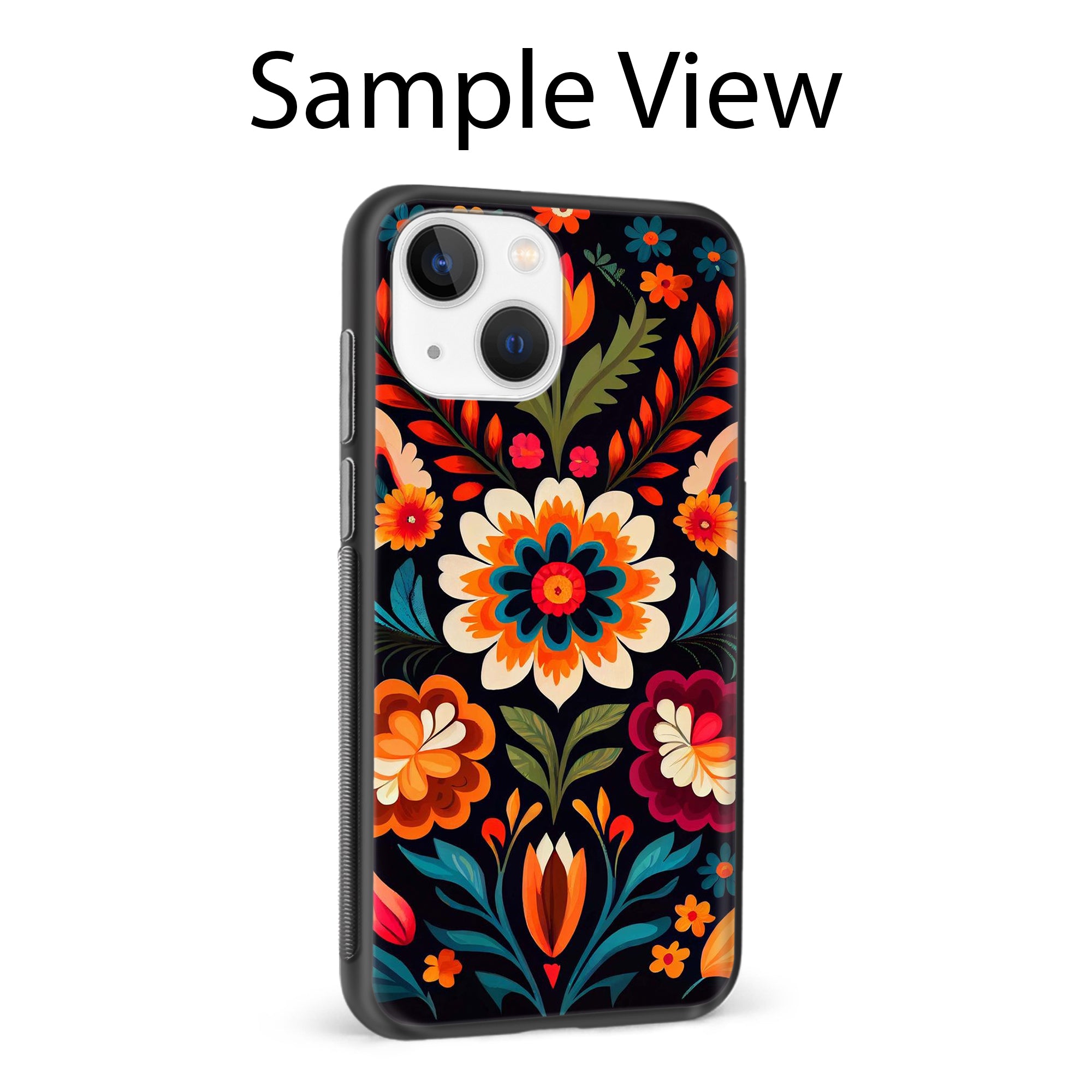 Buy Flower Metal-Silicon Back Mobile Phone Case/Cover For Samsung Galaxy F23 Online