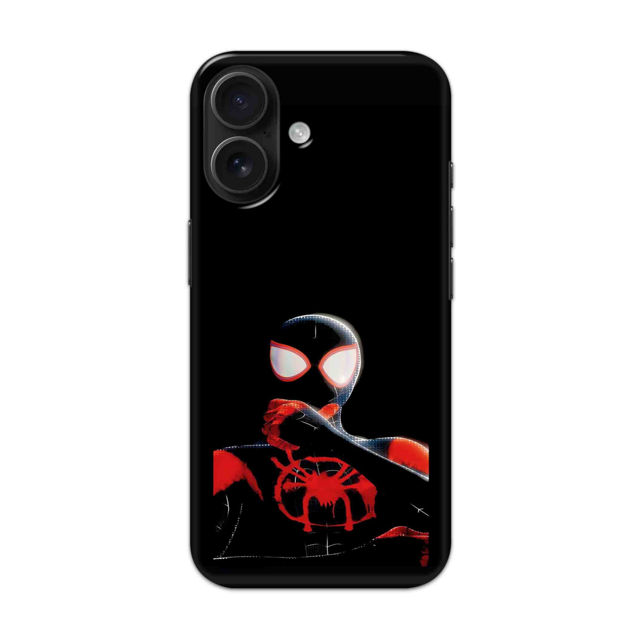 Buy Black Spiderman Hard Back Mobile Phone Case/Cover For iPhone 16 Online