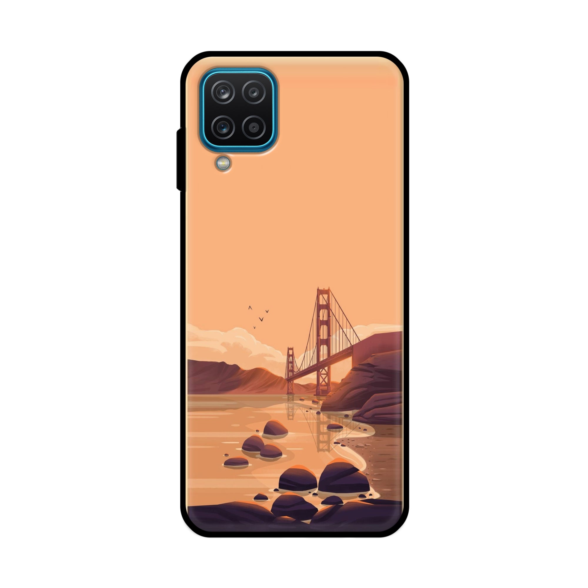 Buy San Francisco Metal-Silicon Back Mobile Phone Case/Cover For Samsung Galaxy A12 Online