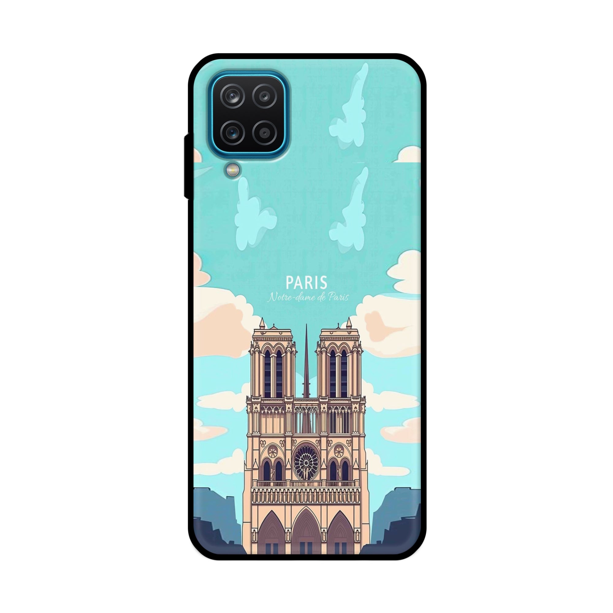 Buy Notre Dame Te Paris Metal-Silicon Back Mobile Phone Case/Cover For Samsung Galaxy A12 Online