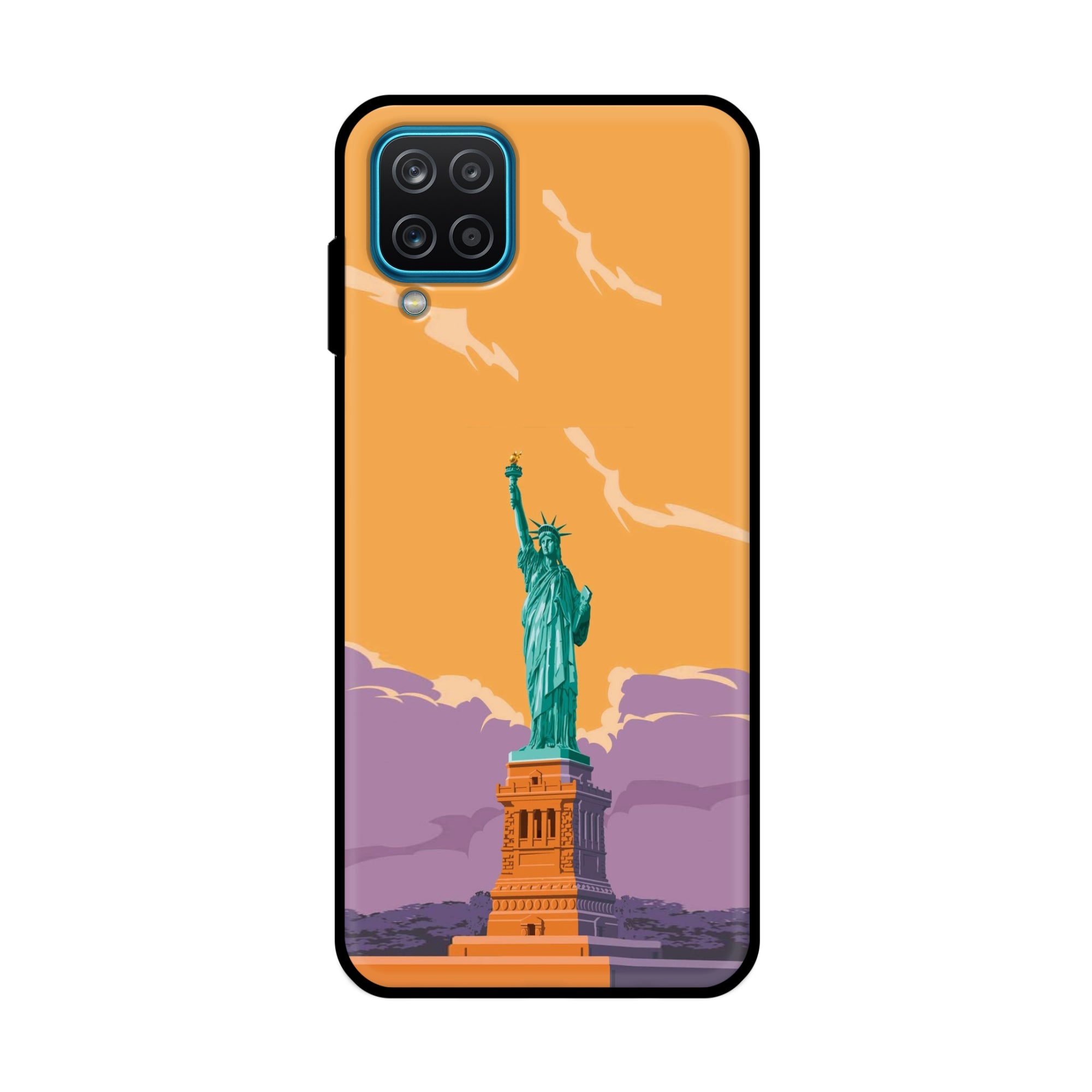Buy Statue Of Liberty Metal-Silicon Back Mobile Phone Case/Cover For Samsung Galaxy A12 Online
