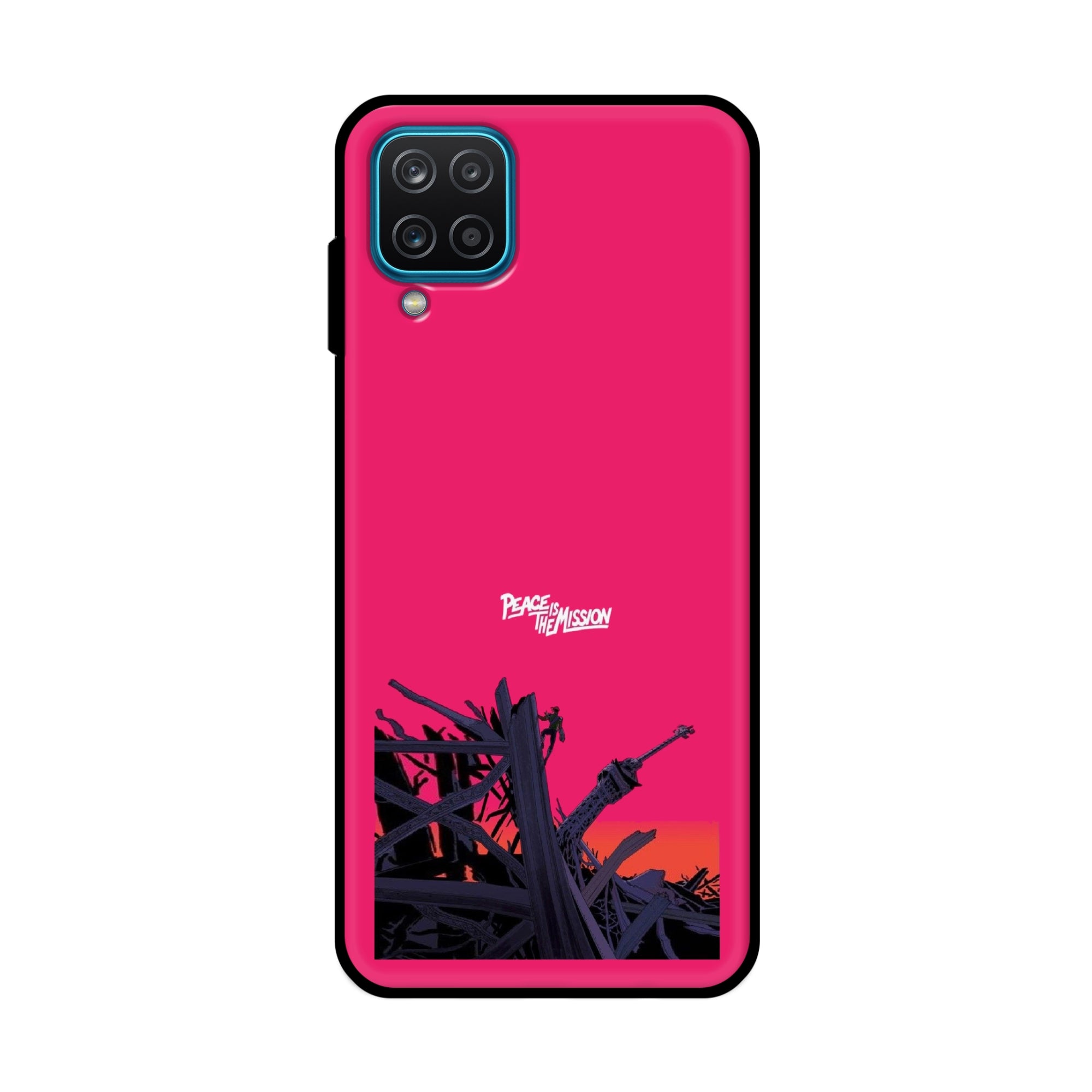 Buy Peace Is The Mission Metal-Silicon Back Mobile Phone Case/Cover For Samsung Galaxy A12 Online