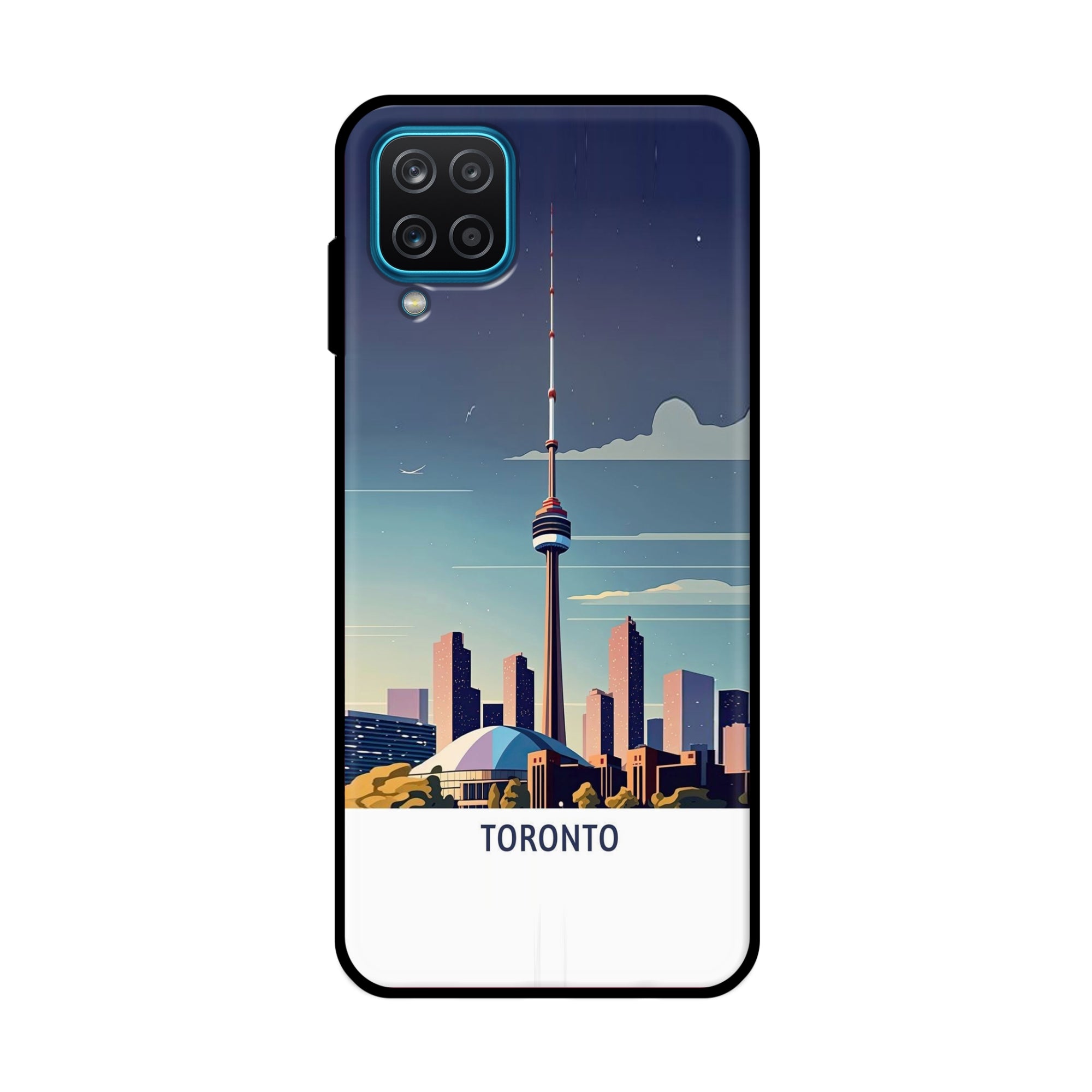 Buy Toronto Metal-Silicon Back Mobile Phone Case/Cover For Samsung Galaxy A12 Online
