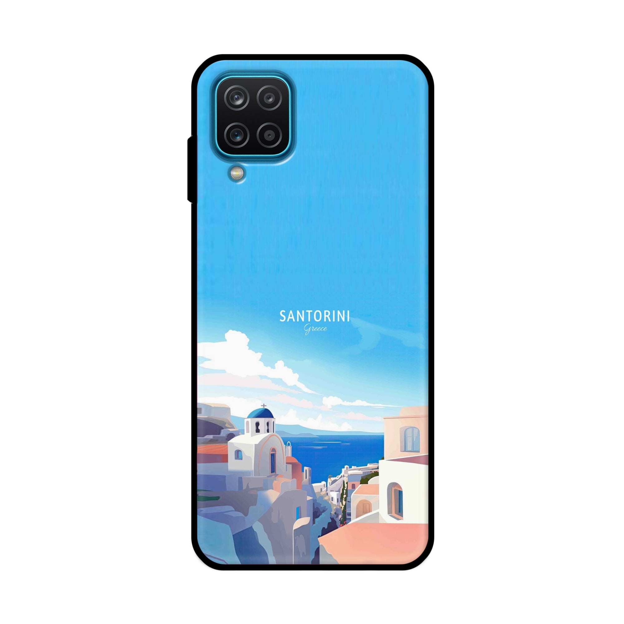 Buy Santorini Metal-Silicon Back Mobile Phone Case/Cover For Samsung Galaxy A12 Online