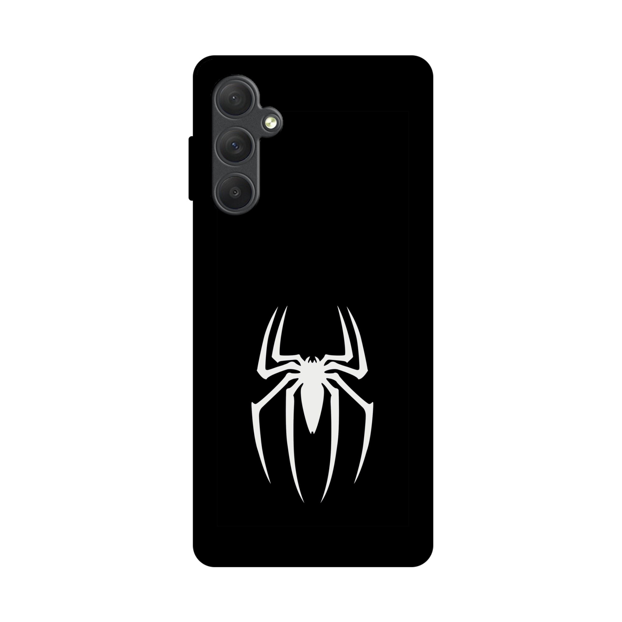 Buy Black Spiderman Logo Metal-Silicon Back Mobile Phone Case/Cover For Samsung Galaxy A14 Online
