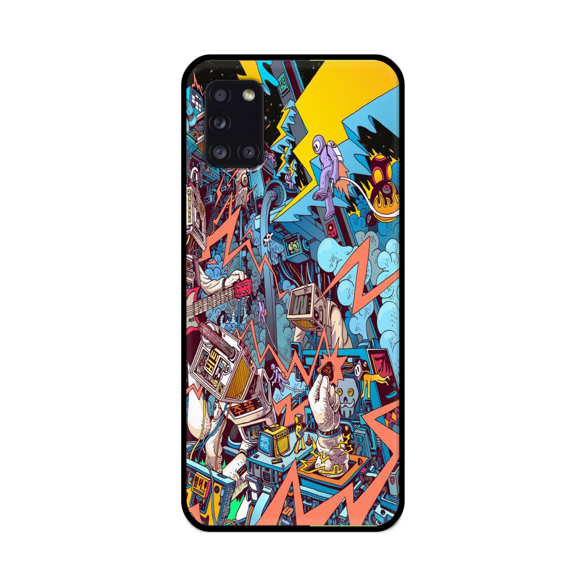 Buy Ofo Panic Metal-Silicon Back Mobile Phone Case/Cover For Samsung Galaxy A31 Online