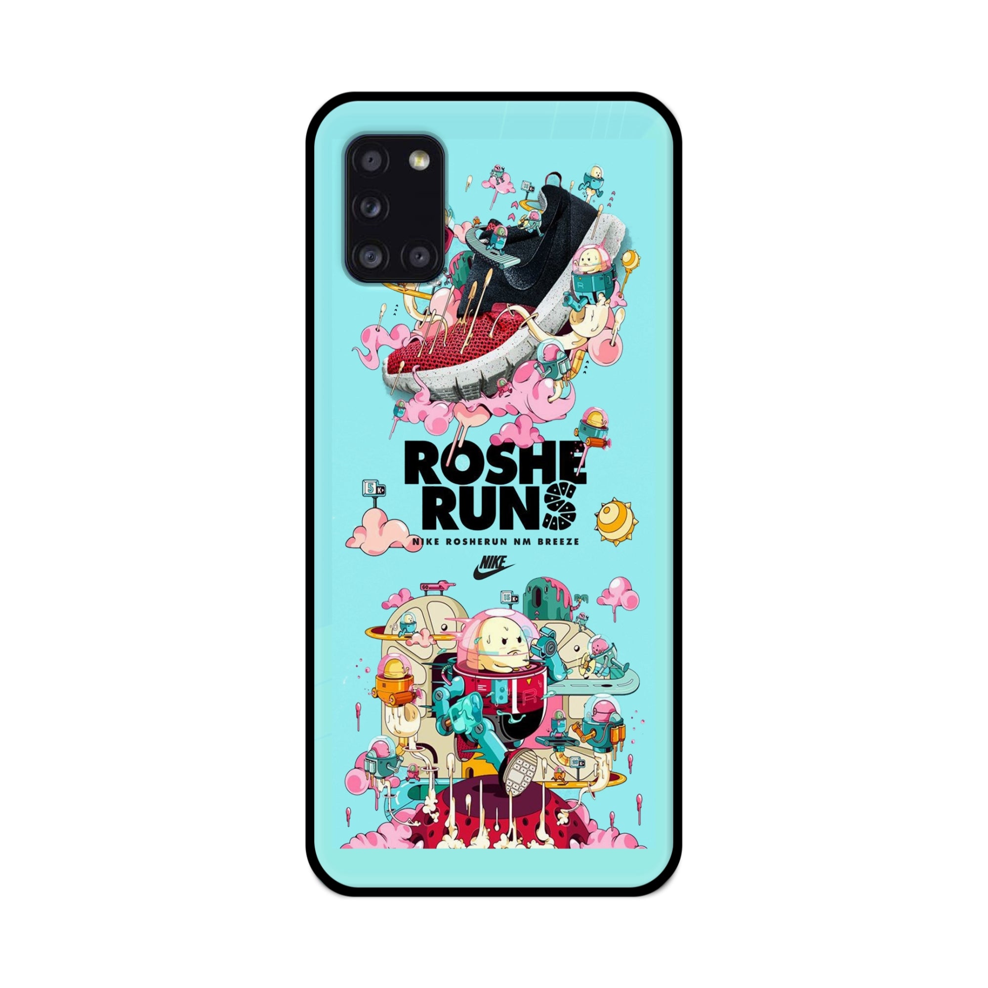 Buy Roshe Runs Metal-Silicon Back Mobile Phone Case/Cover For Samsung Galaxy A31 Online