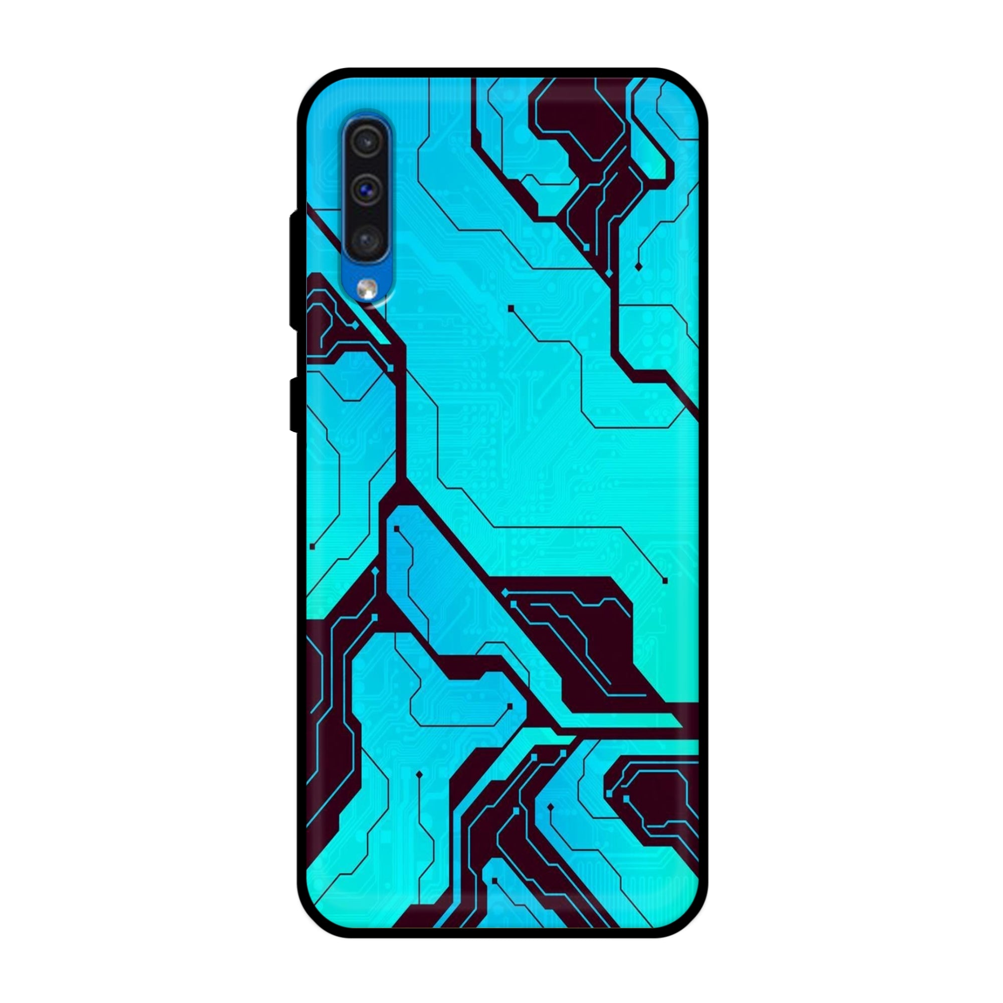 Buy Futuristic Line Metal-Silicon Back Mobile Phone Case/Cover For Samsung Galaxy A50 / A50s / A30s Online