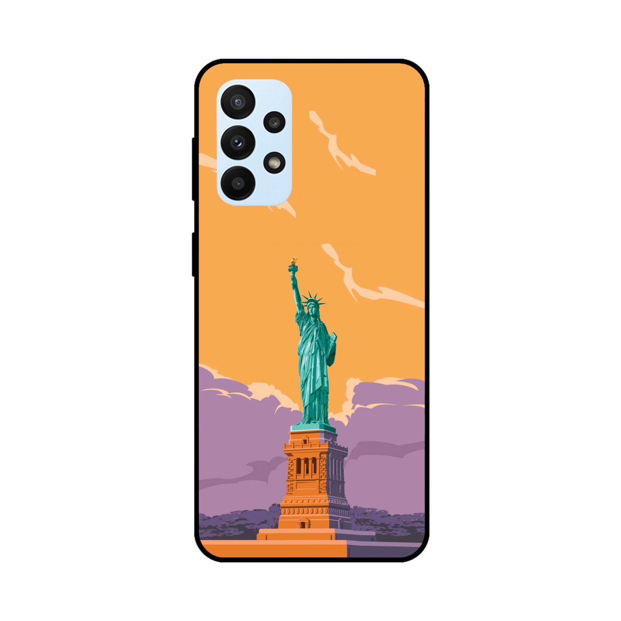 Buy Statue Of Liberty Metal-Silicon Back Mobile Phone Case/Cover For Samsung Galaxy A72 Online