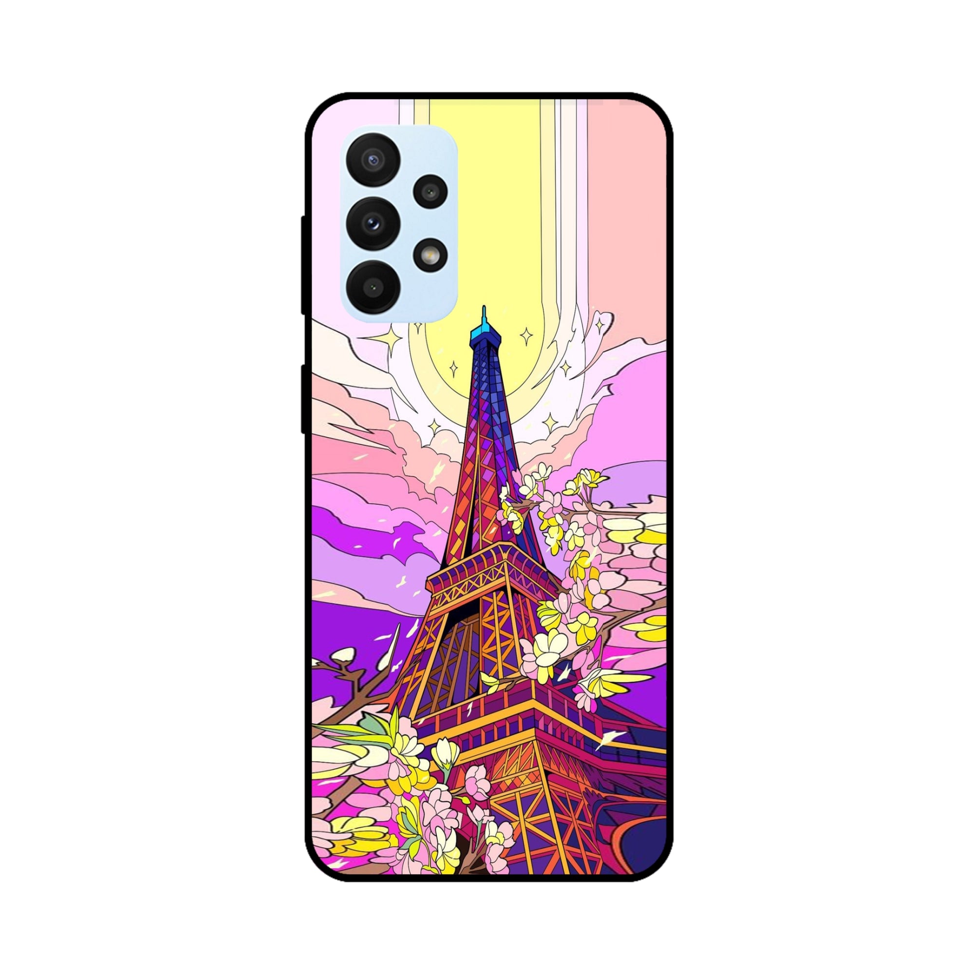 Buy Eiffel Tower Metal-Silicon Back Mobile Phone Case/Cover For Samsung Galaxy A72 Online