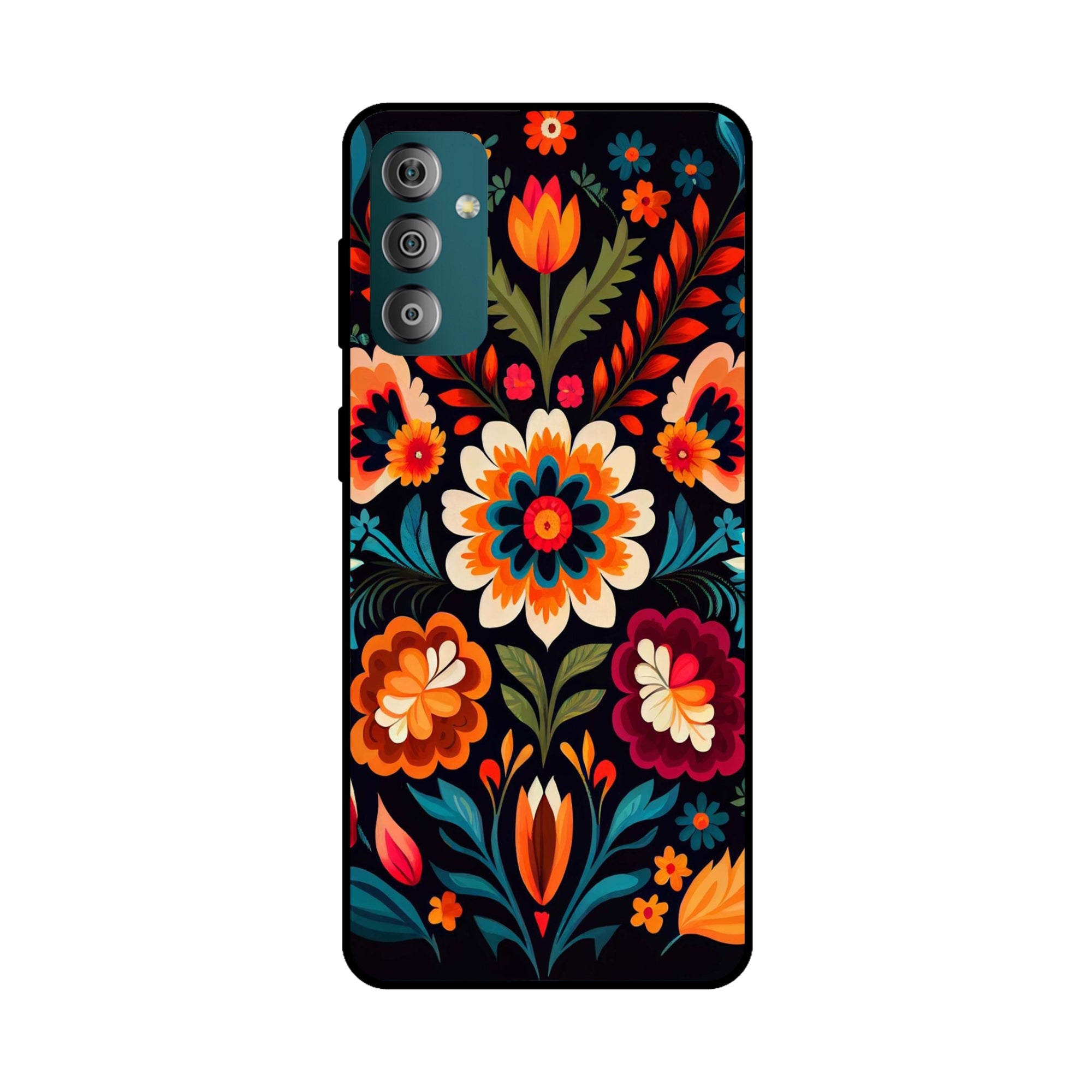 Buy Flower Metal-Silicon Back Mobile Phone Case/Cover For Samsung Galaxy F23 Online