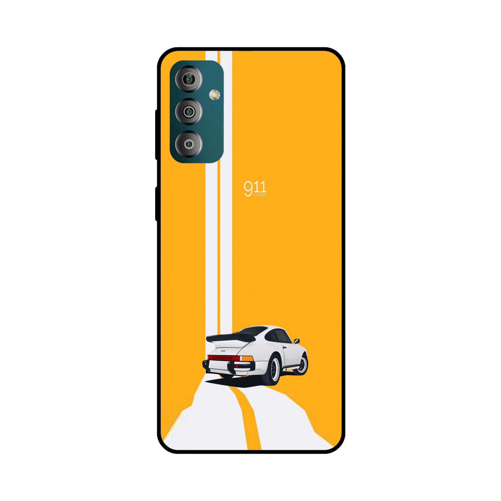 Buy 911 Gt Porche Metal-Silicon Back Mobile Phone Case/Cover For Samsung Galaxy F23 Online