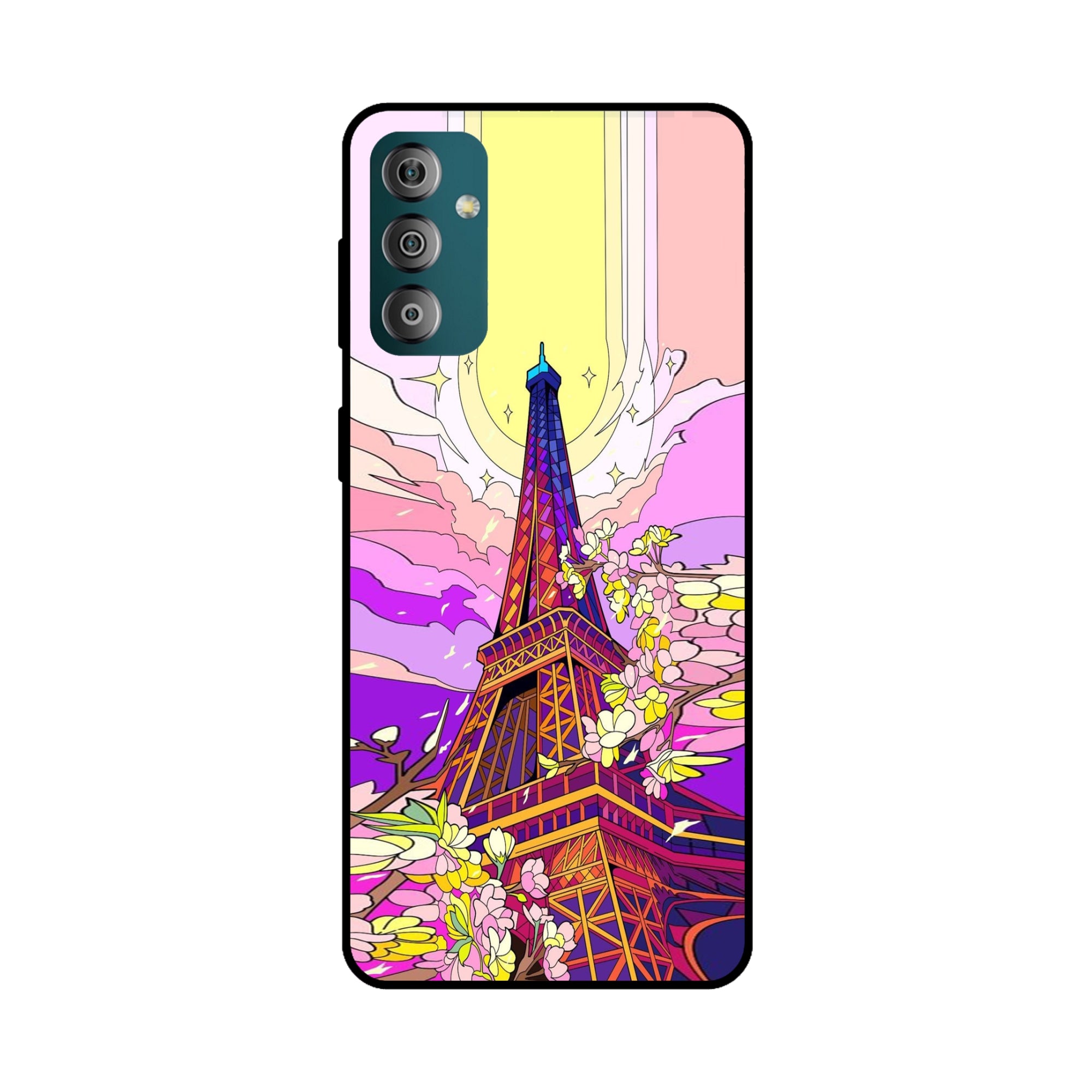 Buy Eiffel Tower Metal-Silicon Back Mobile Phone Case/Cover For Samsung Galaxy F23 Online