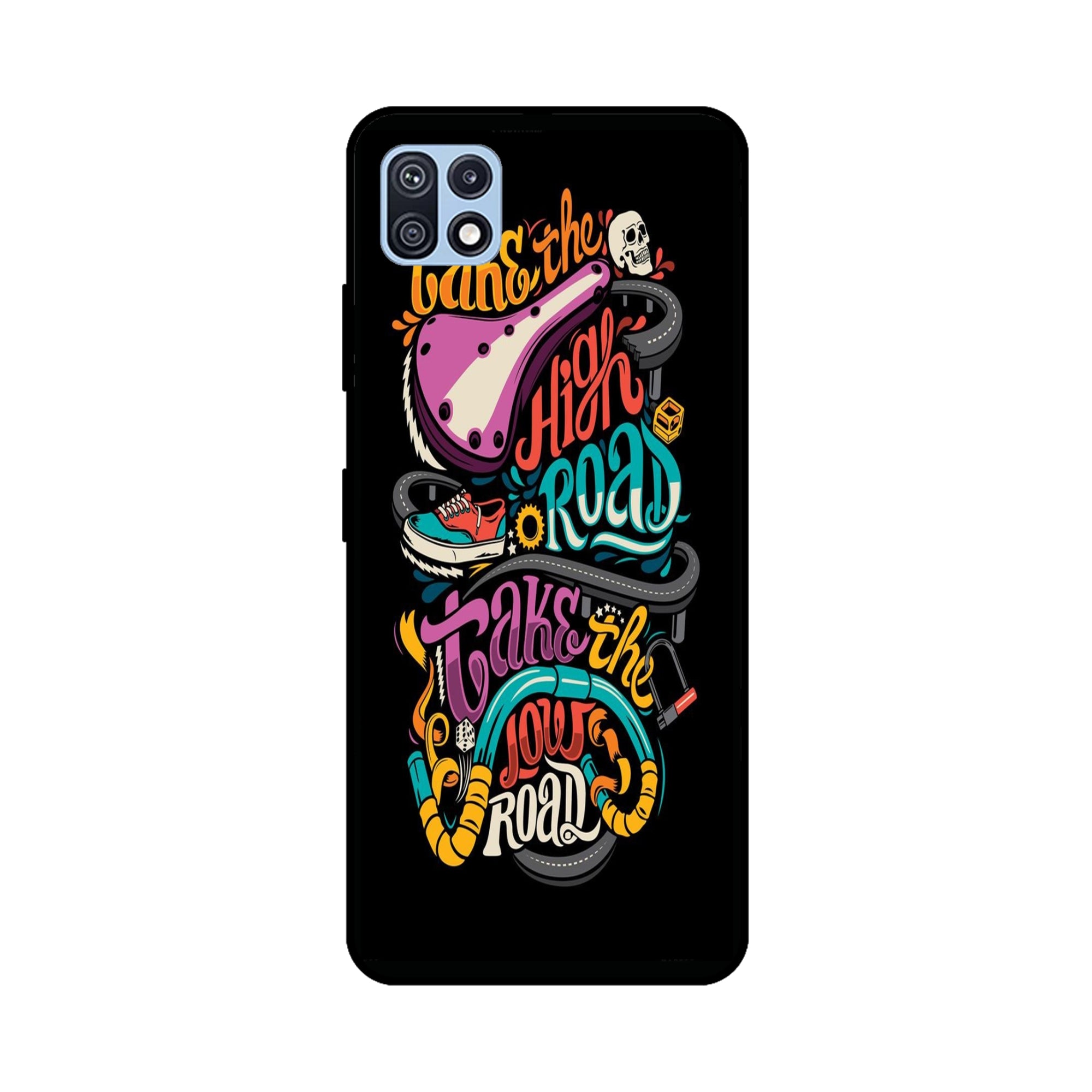 Buy Take The High Road Metal-Silicon Back Mobile Phone Case/Cover For Samsung Galaxy F42 5G Online