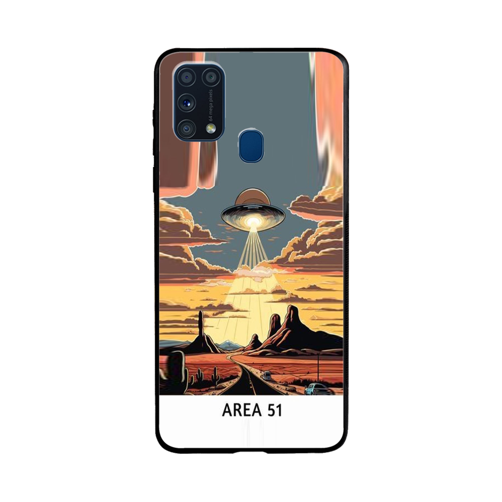 Buy Area 51 Metal-Silicon Back Mobile Phone Case/Cover For Samsung Galaxy M31 Online