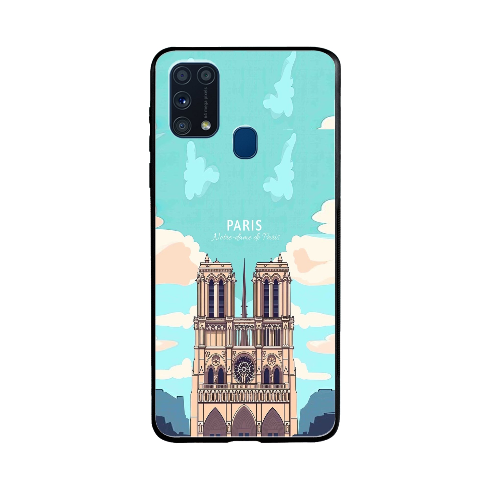 Buy Notre Dame Te Paris Metal-Silicon Back Mobile Phone Case/Cover For Samsung Galaxy M31 Online