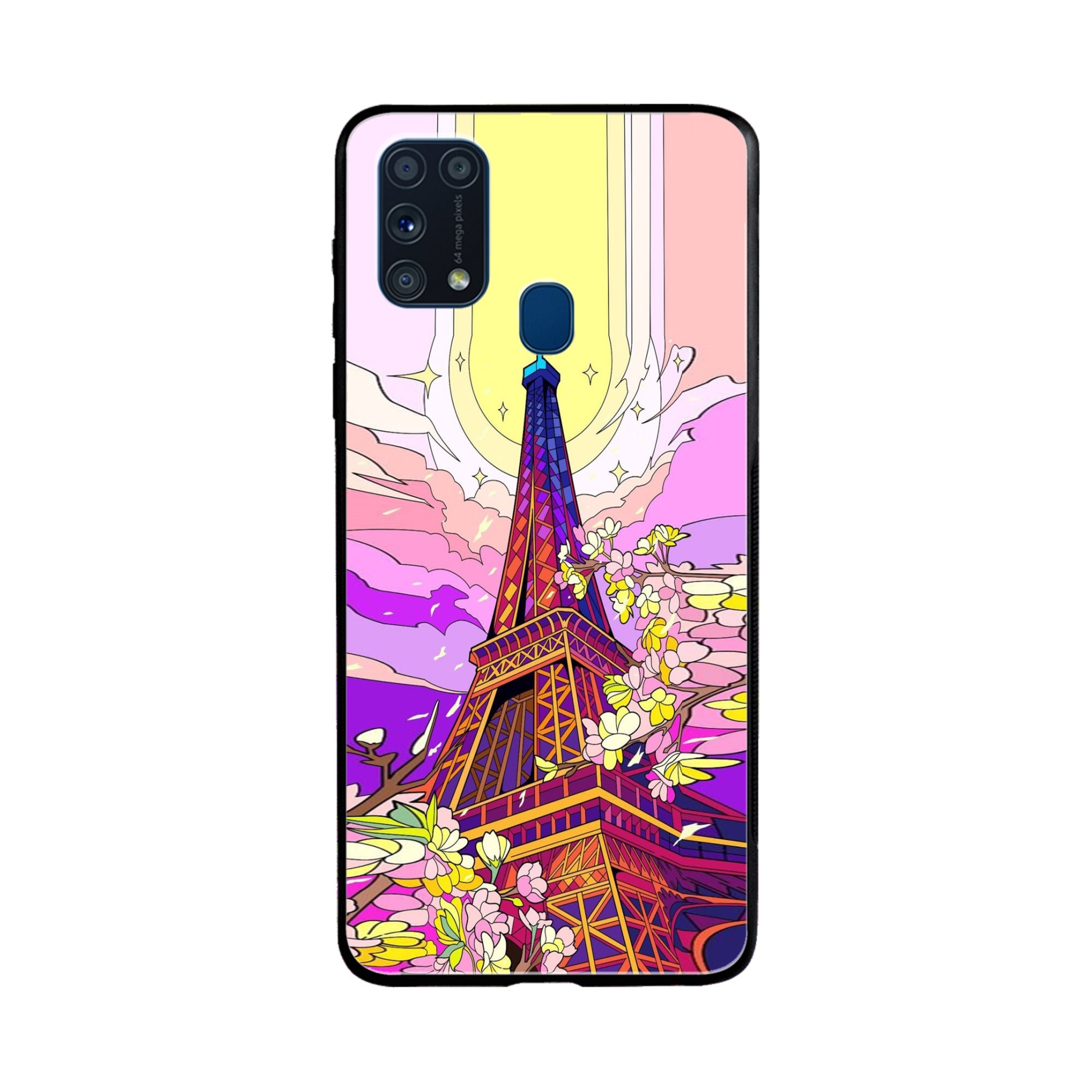 Buy Eiffel Tower Metal-Silicon Back Mobile Phone Case/Cover For Samsung Galaxy M31 Online