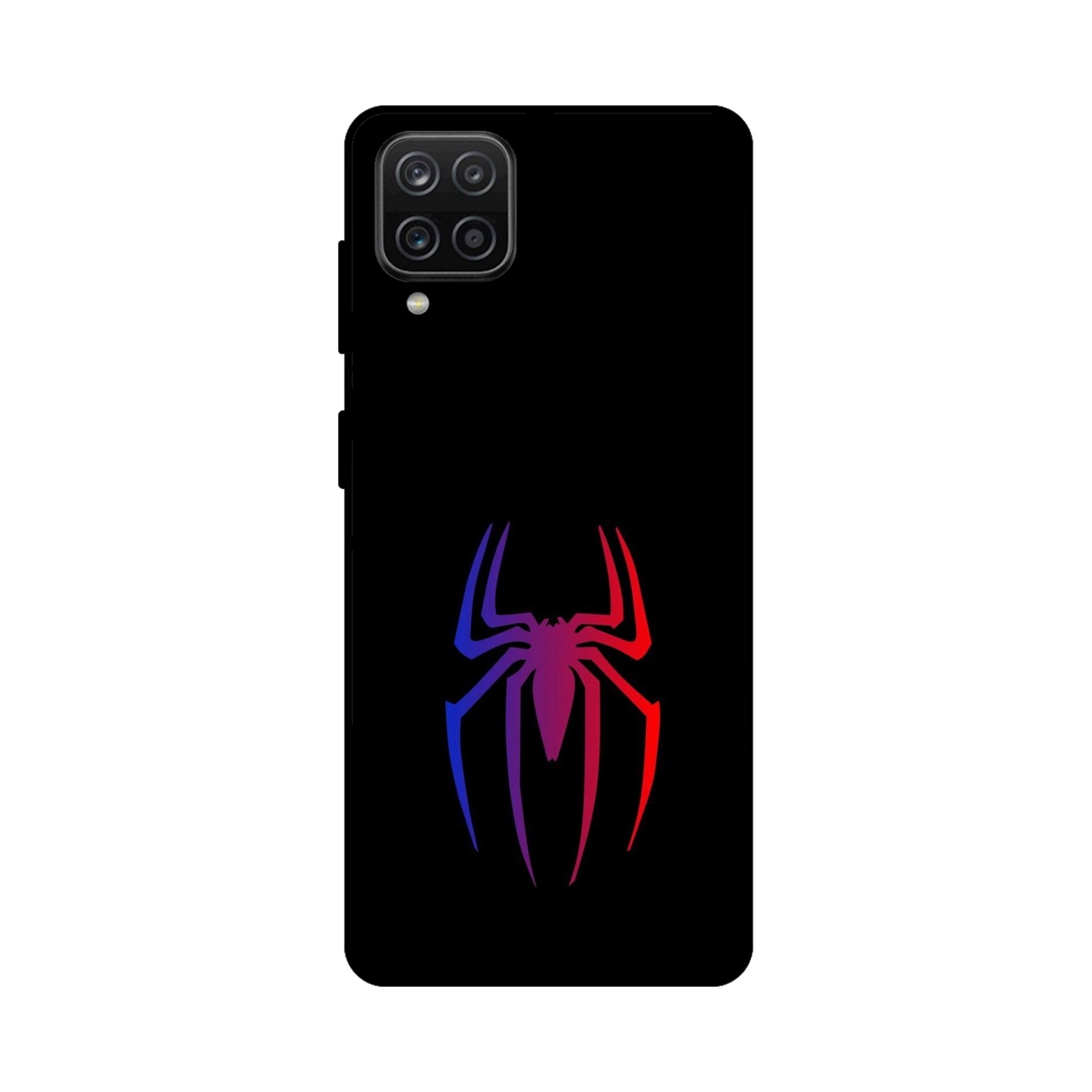 Buy Neon Spiderman Logo Metal-Silicon Back Mobile Phone Case/Cover For Samsung Galaxy M32 Online