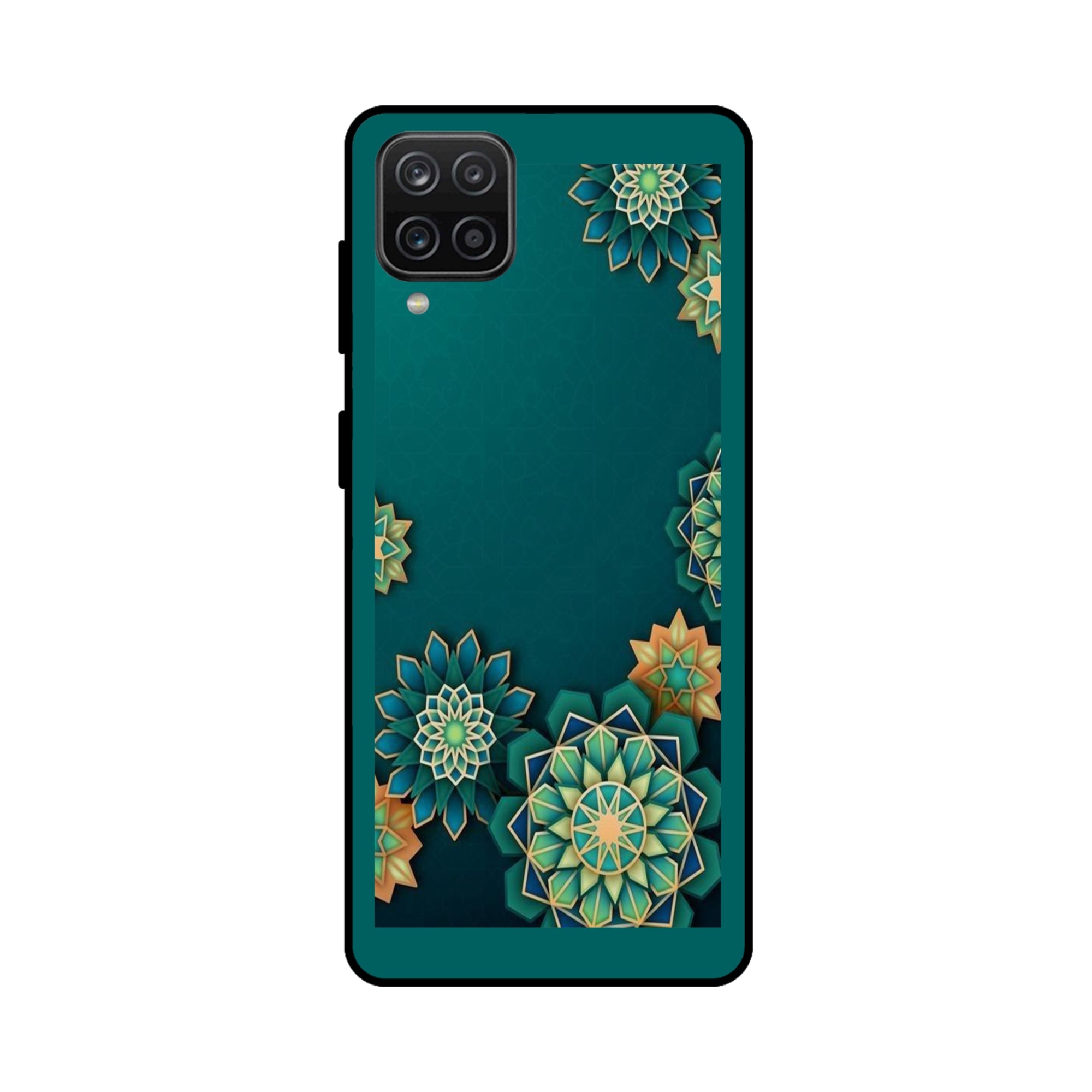 Buy Green Flower Metal-Silicon Back Mobile Phone Case/Cover For Samsung Galaxy M32 Online