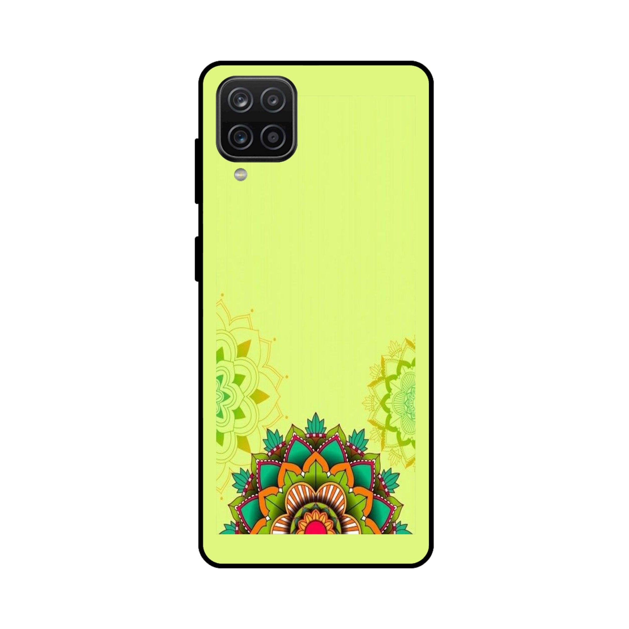 Buy Flower Mandala Metal-Silicon Back Mobile Phone Case/Cover For Samsung Galaxy M32 Online
