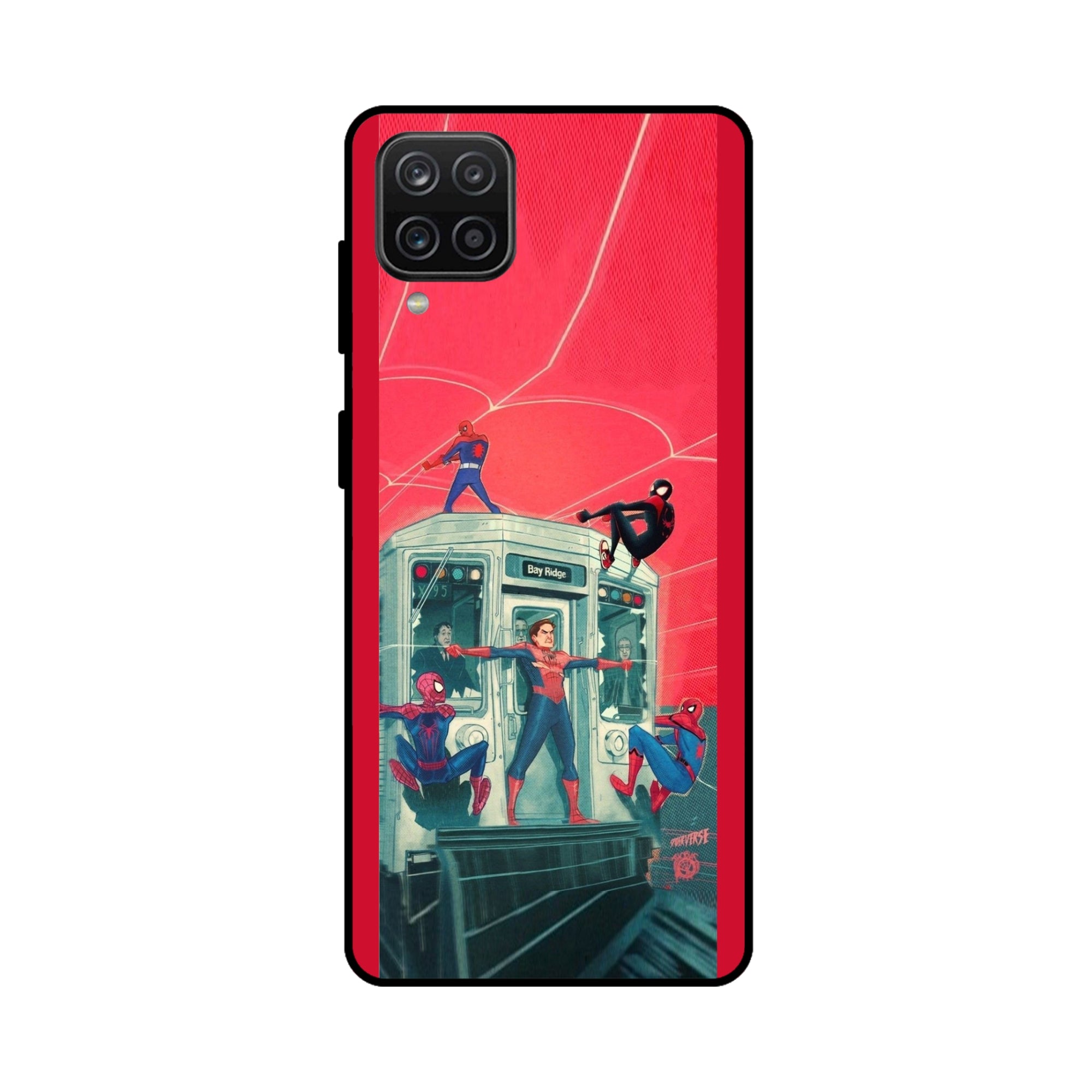 Buy All Spiderman Metal-Silicon Back Mobile Phone Case/Cover For Samsung Galaxy M32 Online