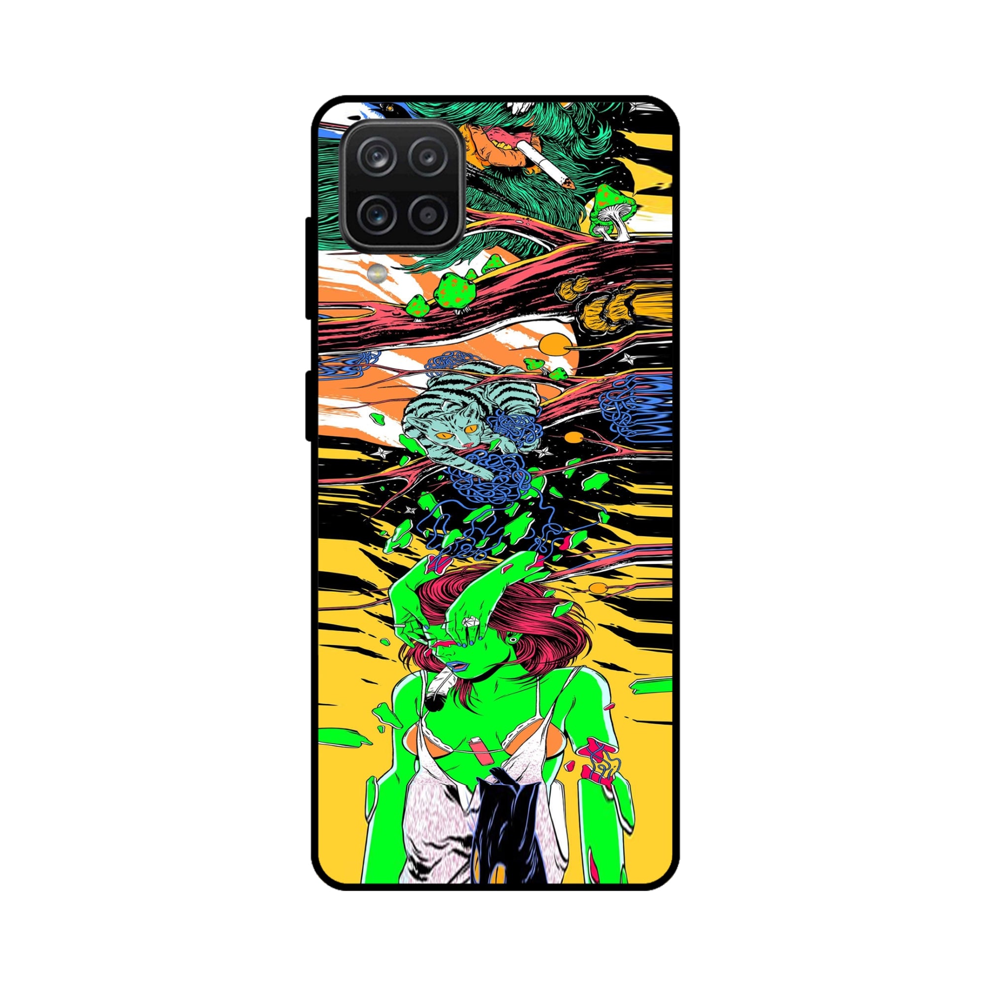 Buy Green Girl Art Metal-Silicon Back Mobile Phone Case/Cover For Samsung Galaxy M32 Online