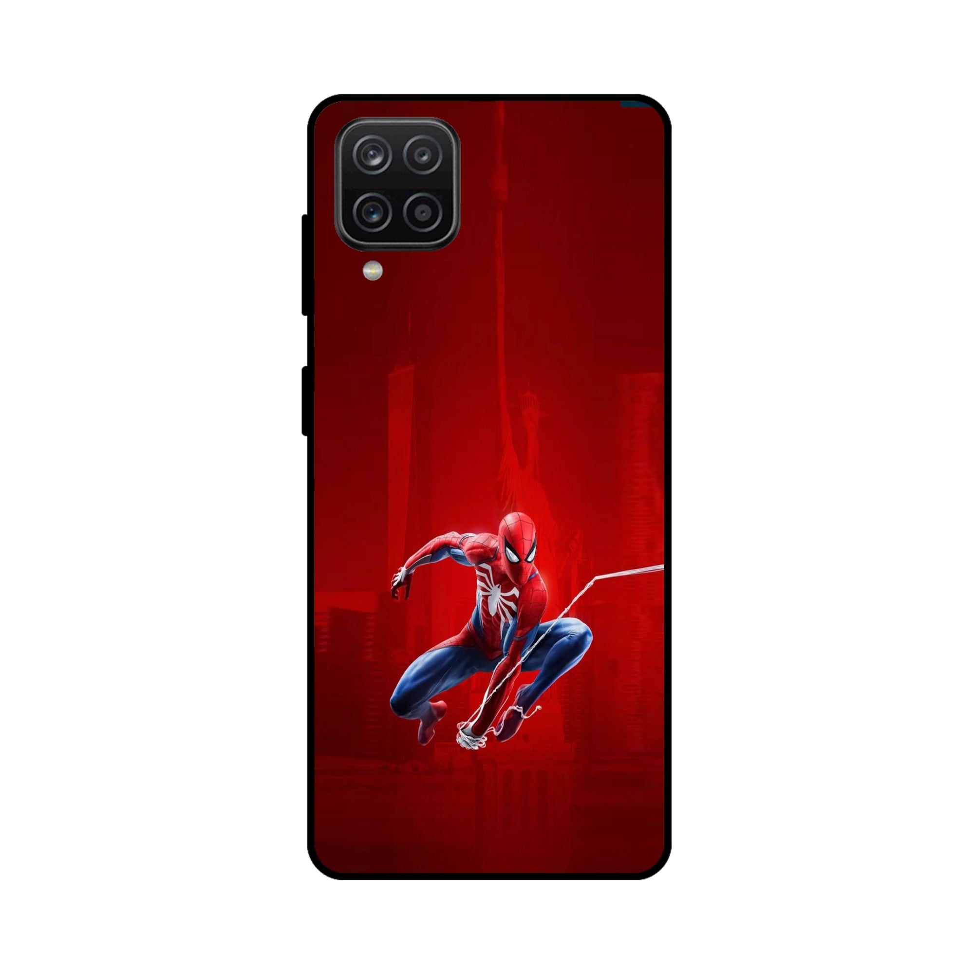 Buy Spiderman Metal-Silicon Back Mobile Phone Case/Cover For Samsung Galaxy M32 Online