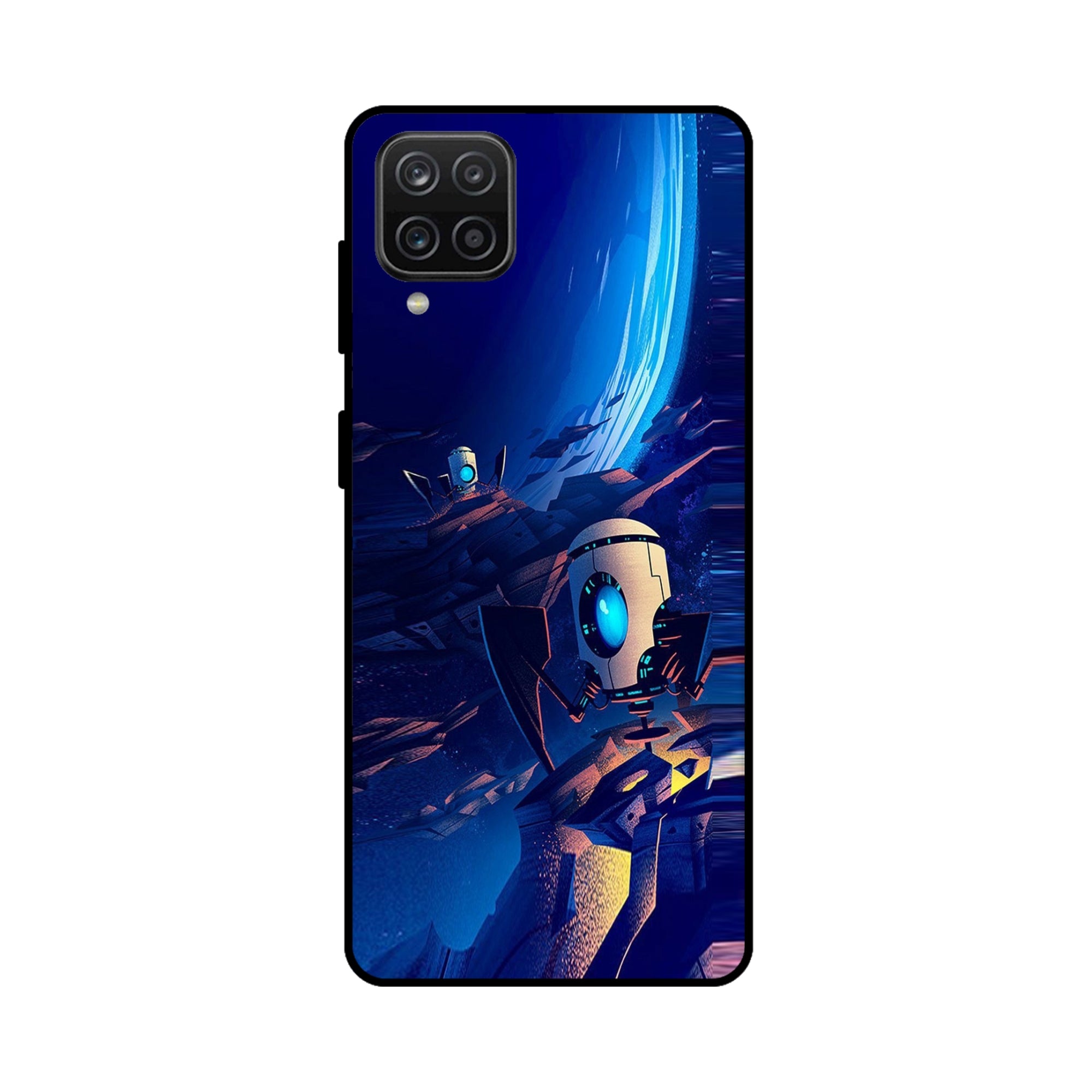 Buy Spaceship Robot Metal-Silicon Back Mobile Phone Case/Cover For Samsung Galaxy M32 Online