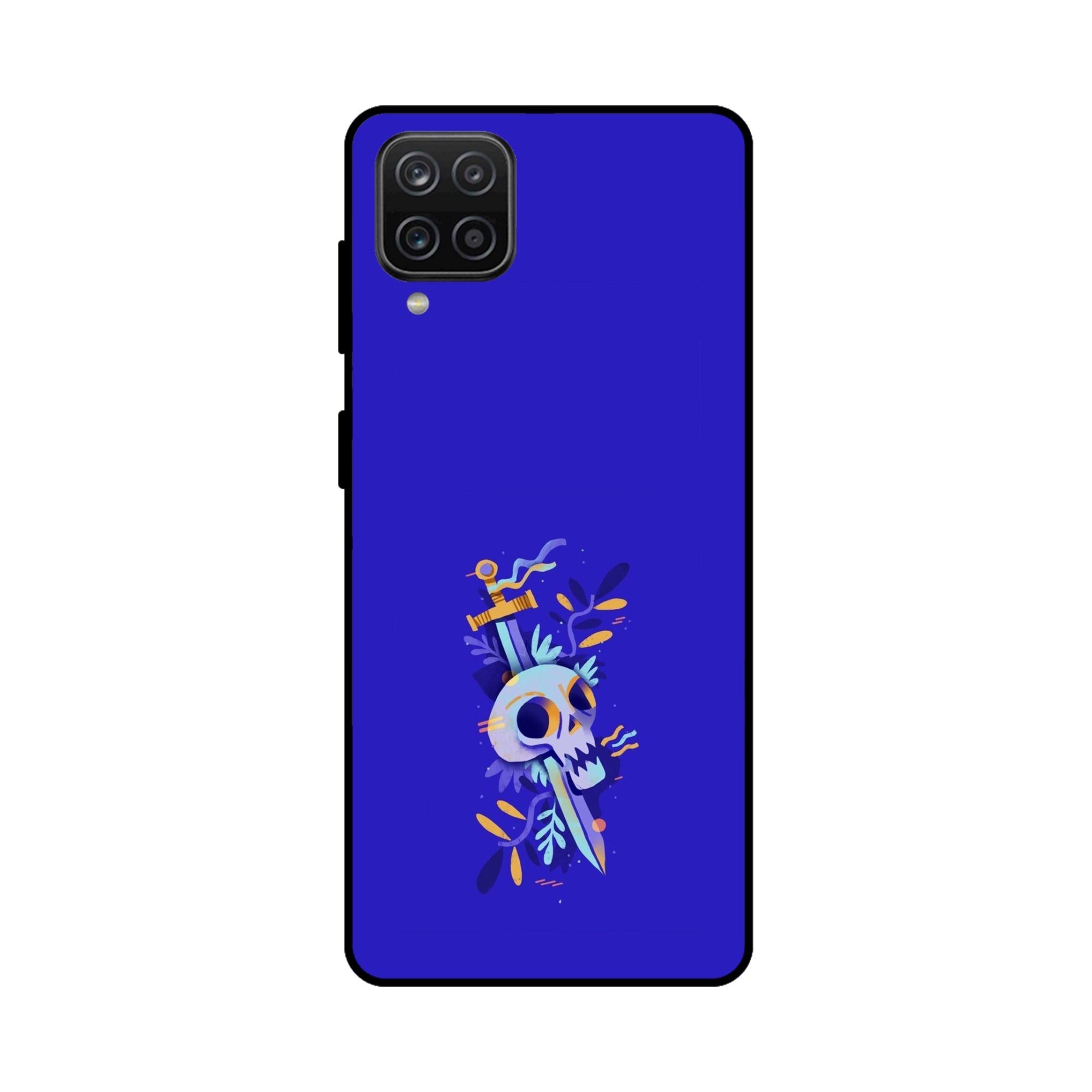 Buy Blue Skull Metal-Silicon Back Mobile Phone Case/Cover For Samsung Galaxy M32 Online