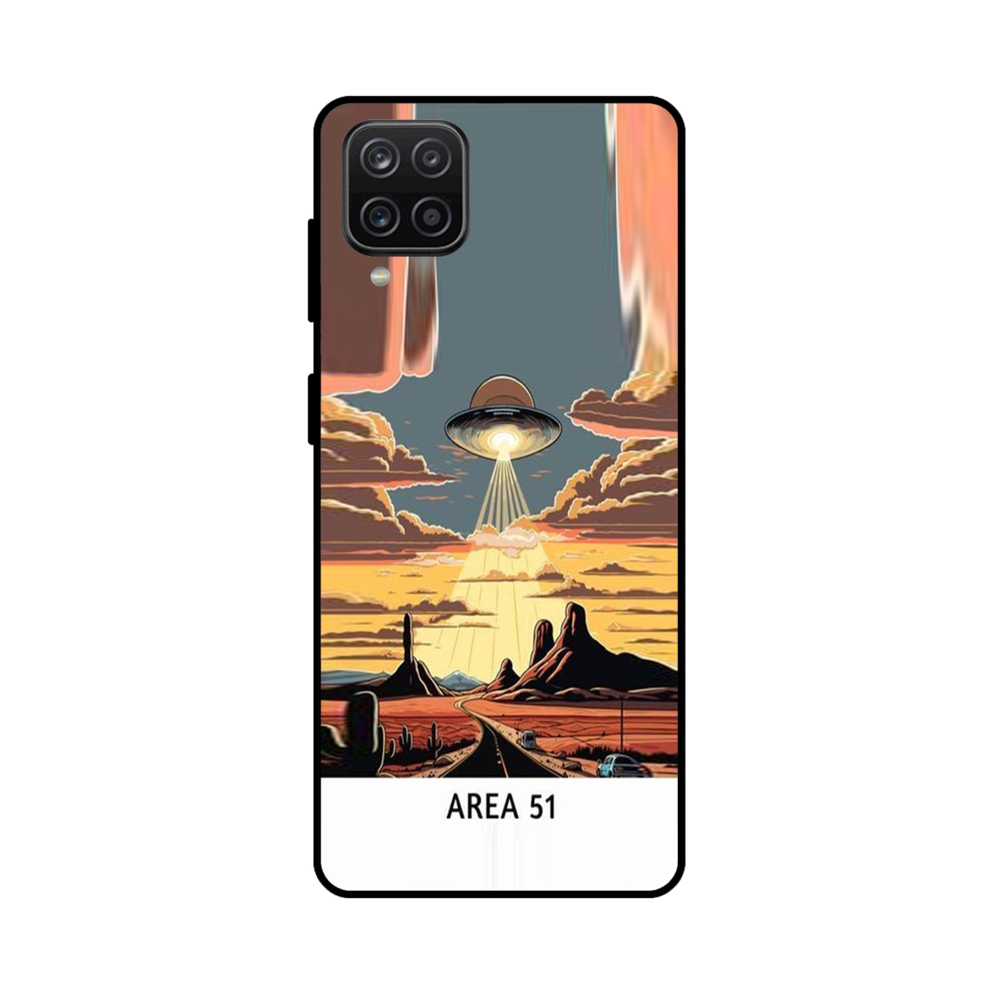 Buy Area 51 Metal-Silicon Back Mobile Phone Case/Cover For Samsung Galaxy M32 Online