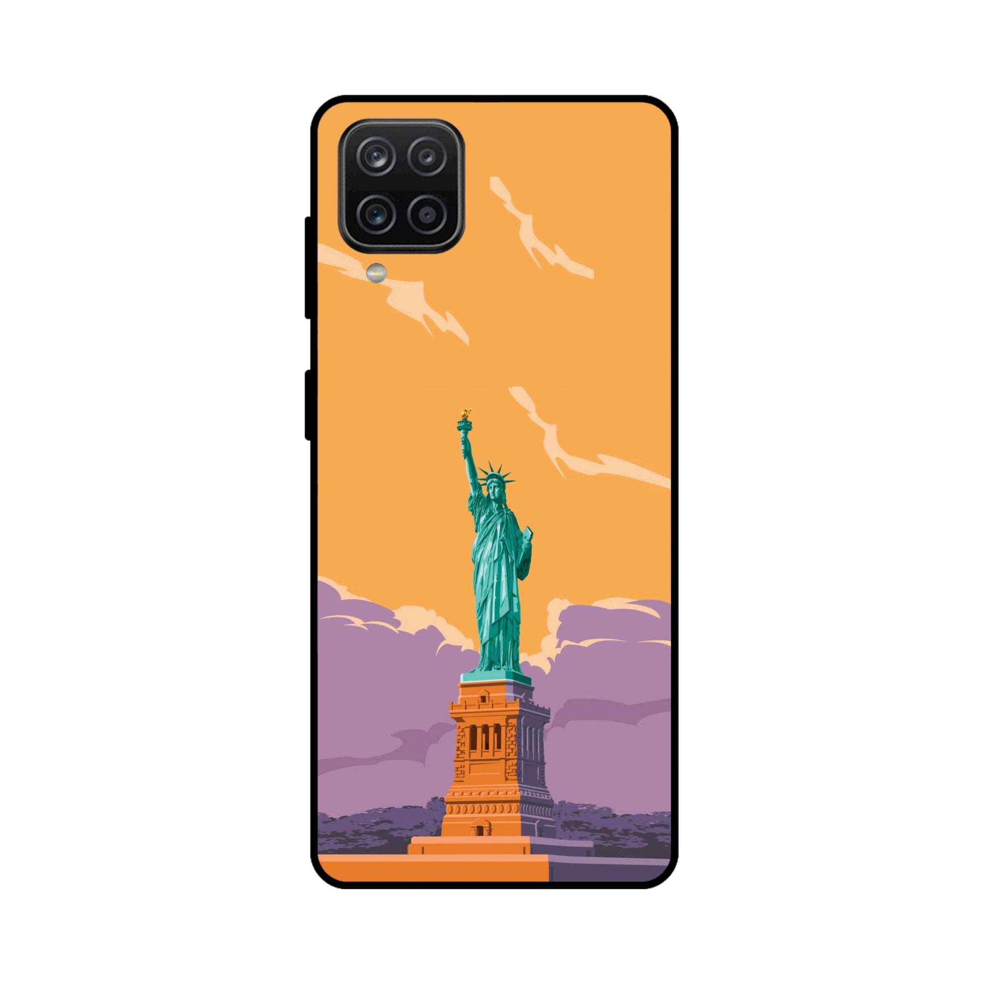 Buy Statue Of Liberty Metal-Silicon Back Mobile Phone Case/Cover For Samsung Galaxy M32 Online